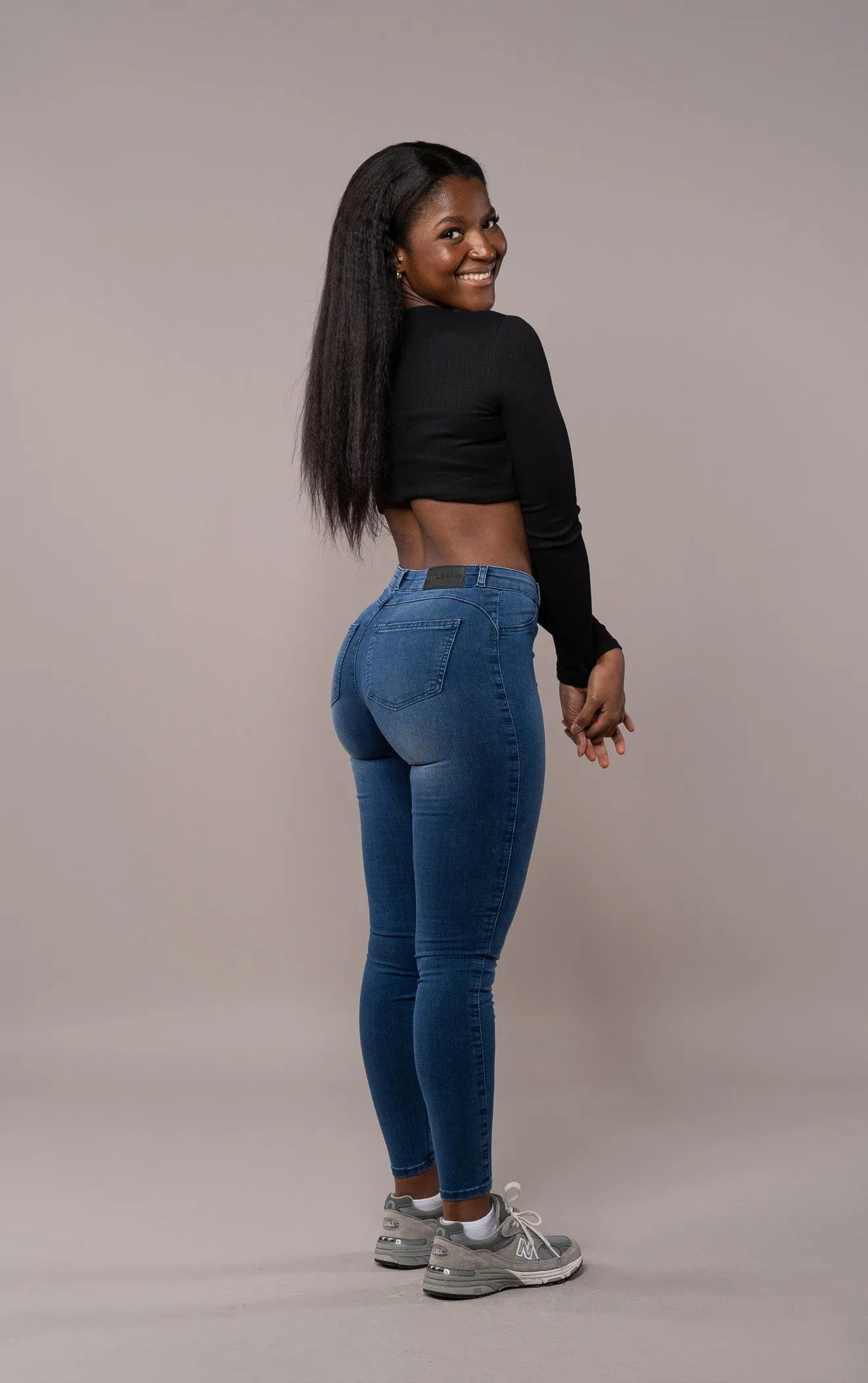 Womens Contour Mid Waisted Fitjeans - Azure Blue sold by Fit Jeans product image thumbnail 2