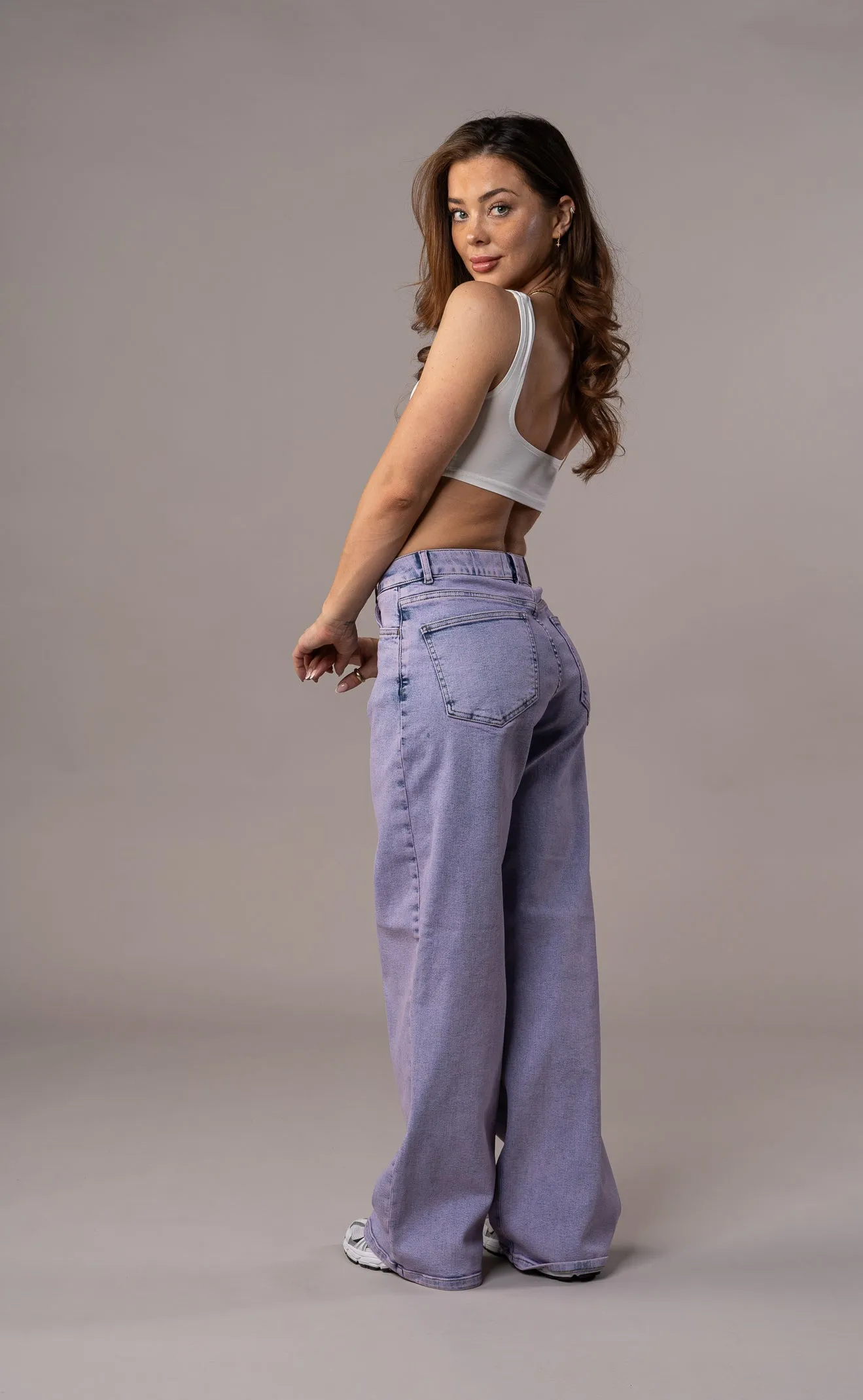 Womens Baggy Fitjeans - Marble Purple sold by Fit Jeans product image thumbnail 2