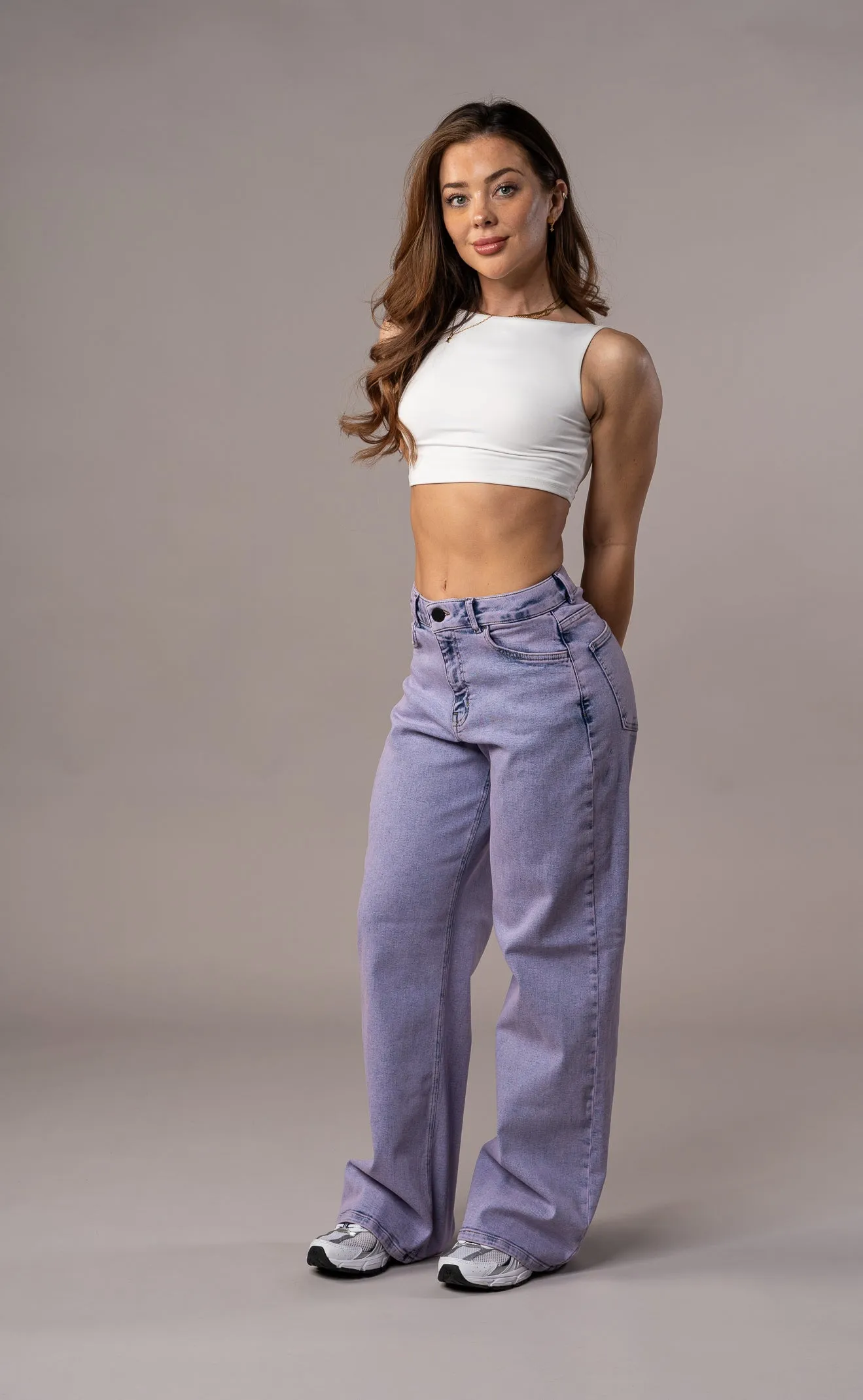 Womens Baggy Fitjeans - Marble Purple sold by Fit Jeans