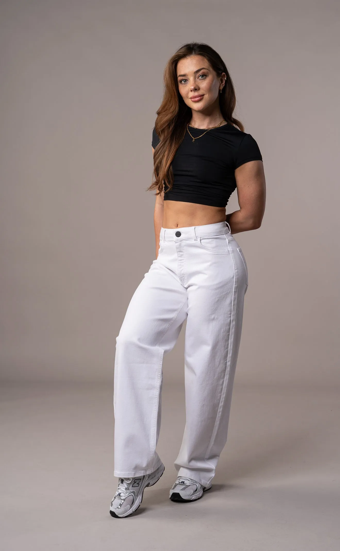 Womens Pastel Baggy Fitjeans - White sold by Fit Jeans