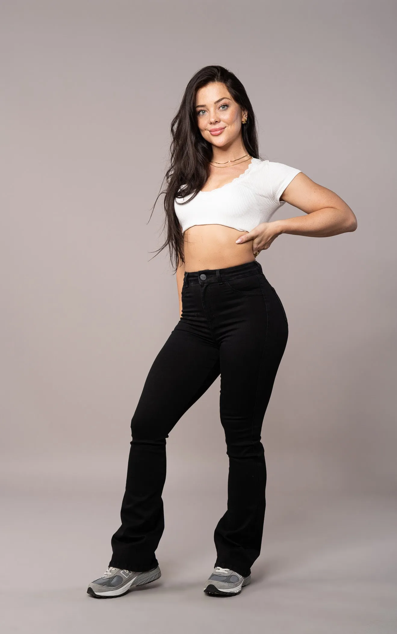 Womens Flared Fitjeans - Black sold by Fit Jeans