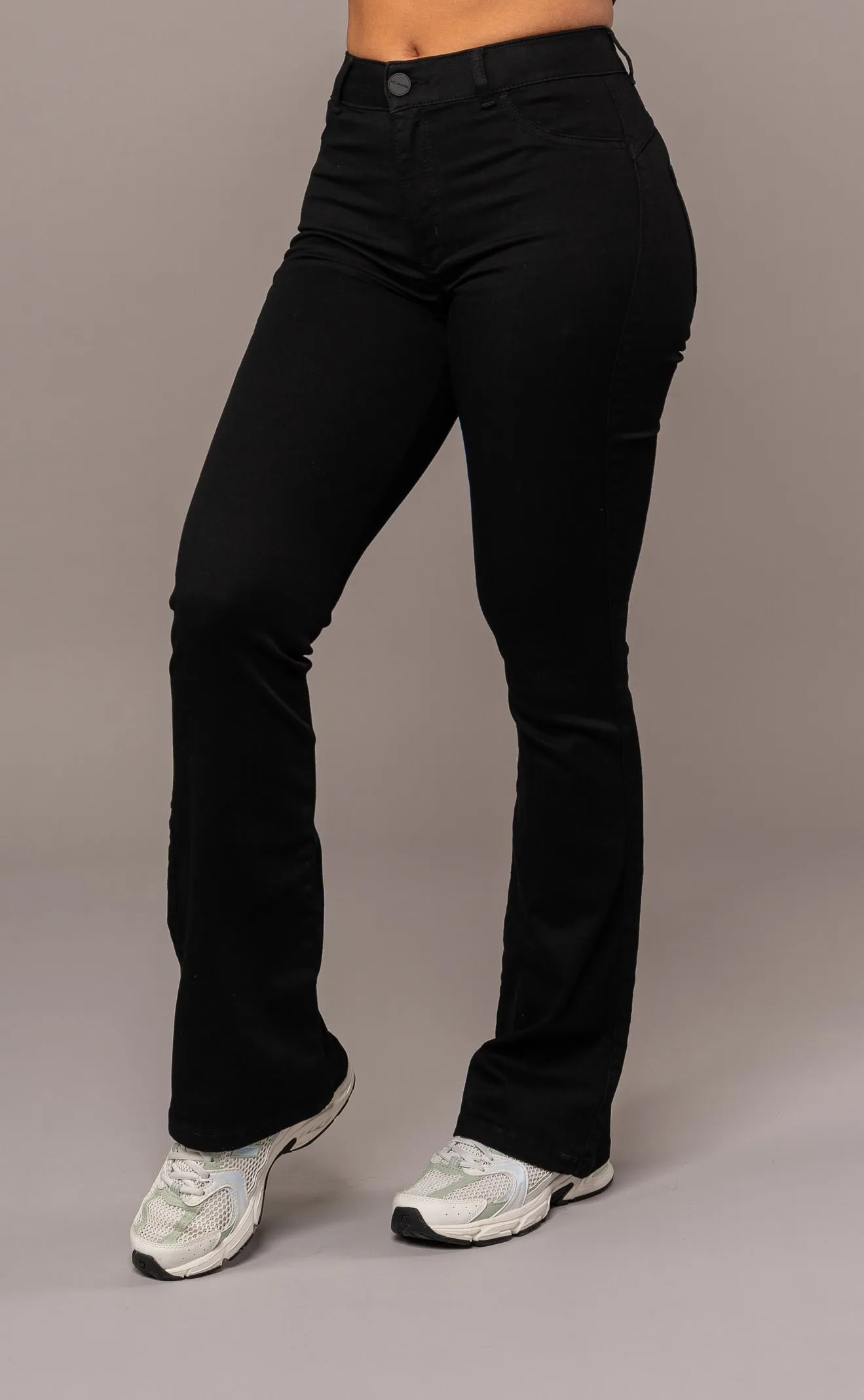 Womens Flared Mid Waisted Fitjeans - Black sold by Fit Jeans product image thumbnail 3