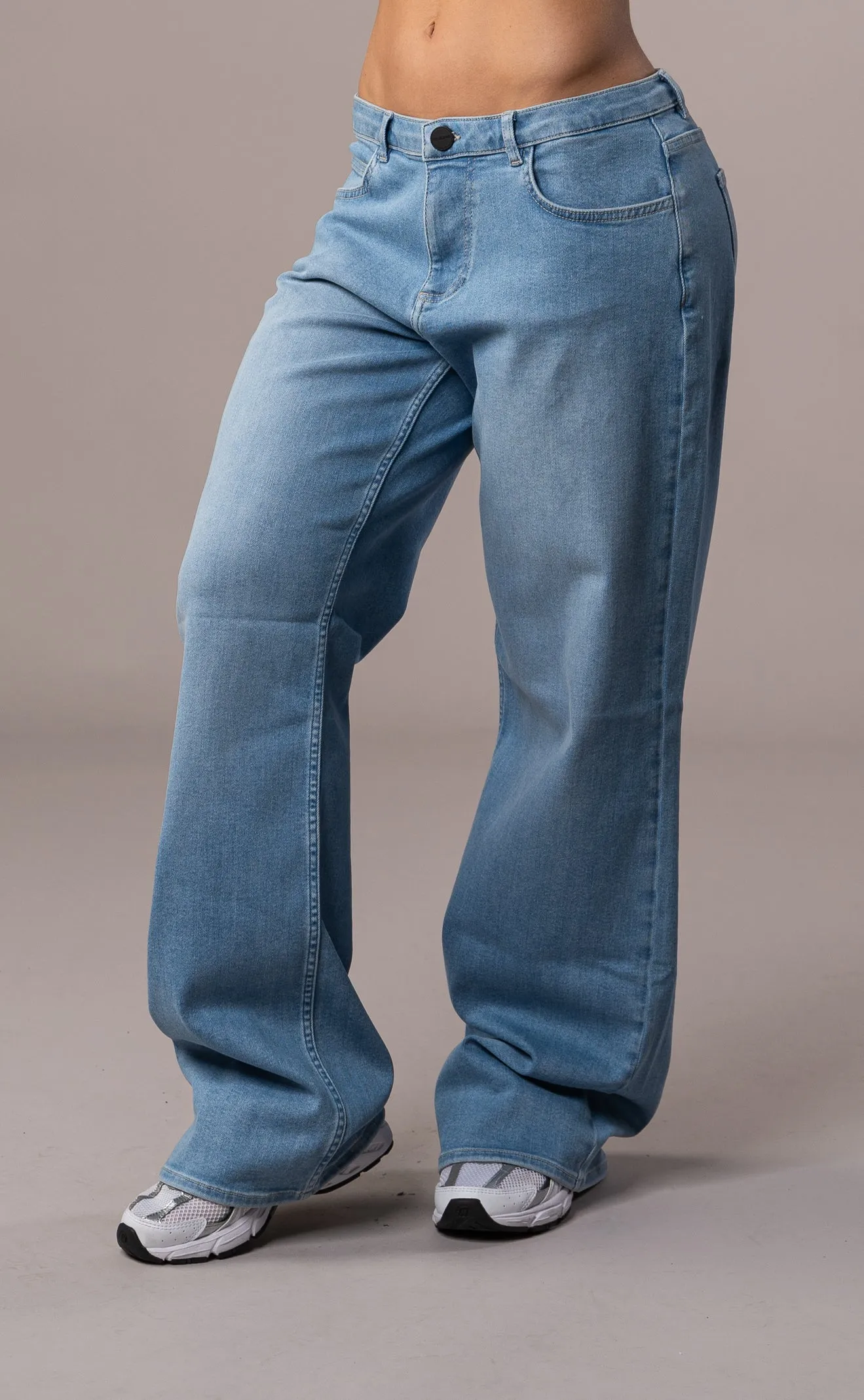 Womens Baggy Low Waisted Fitjeans - Arctic Light Blue sold by Fit Jeans product image thumbnail 3