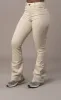 Womens Pastel Flared Mid Waisted Fitjeans - Sand sold by Fit Jeans