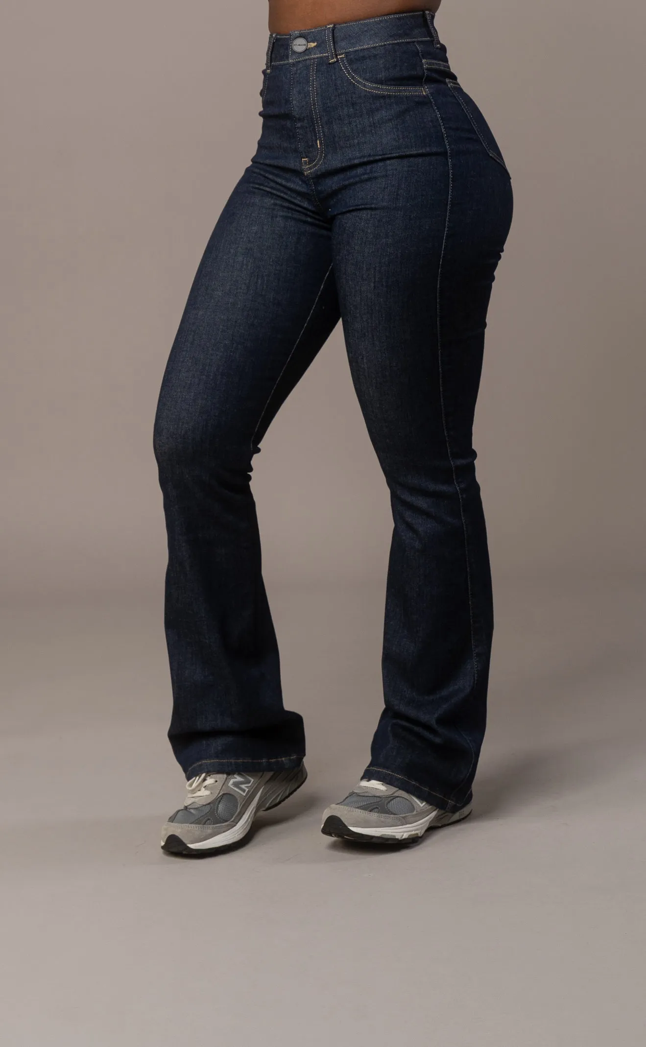 Womens Flared Fitjeans - Rinse Blue sold by Fit Jeans product image thumbnail 3
