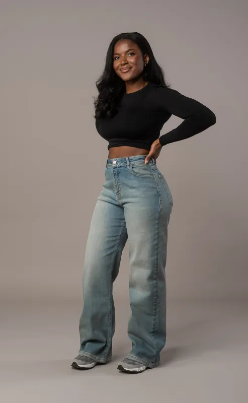 Womens Baggy Fitjeans - Distorted Blue sold by Fit Jeans