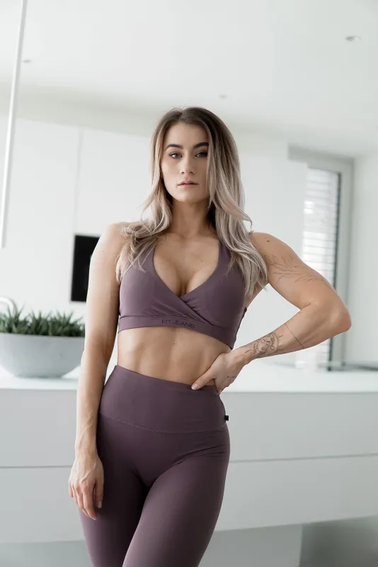 Yoga Sports Bra - Satin Red sold by Fit Jeans