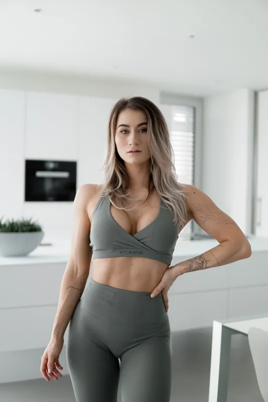 Yoga Sports Bra - Forest Green sold by Fit Jeans