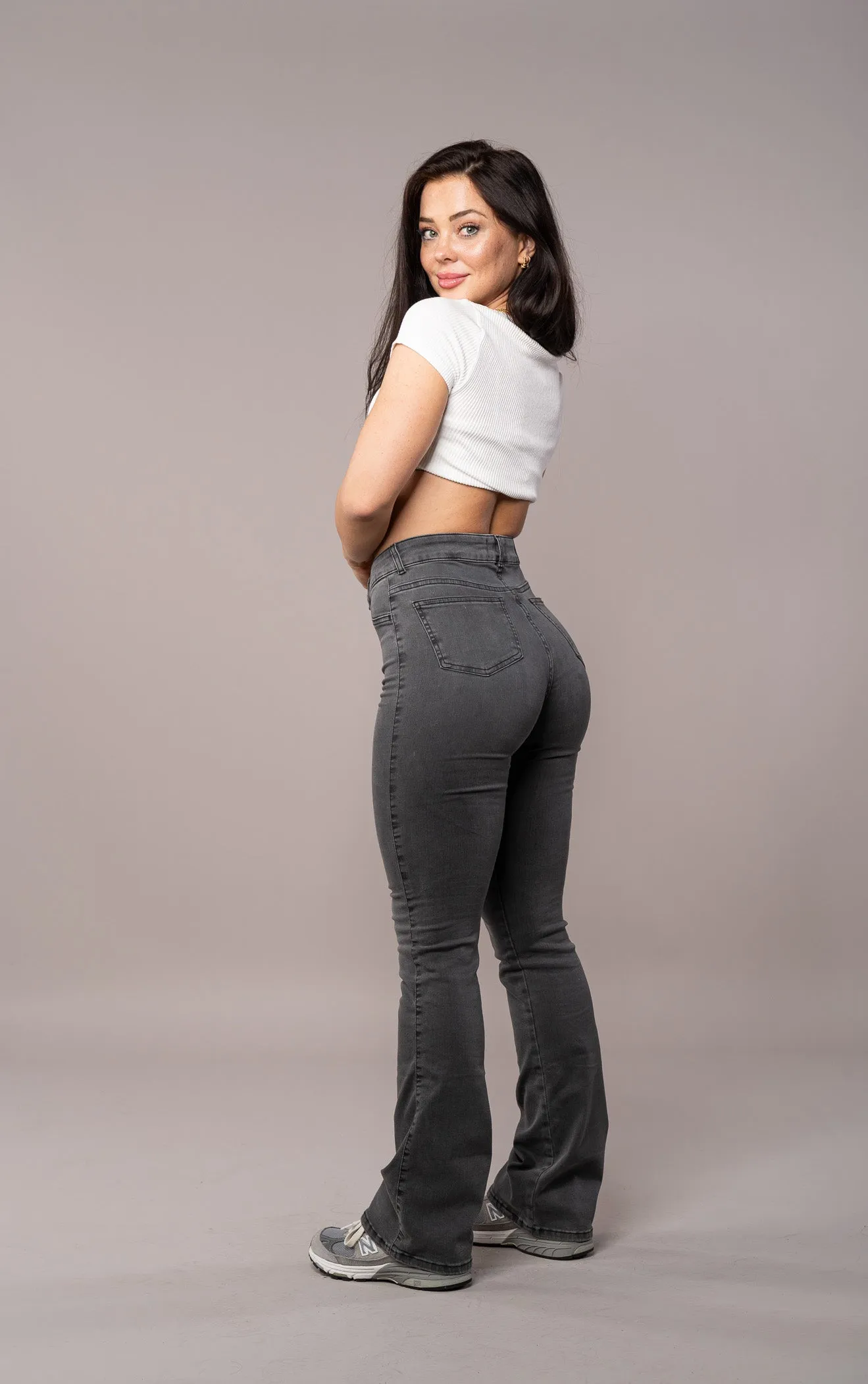 Womens Flared Fitjeans - Grey sold by Fit Jeans product image thumbnail 2