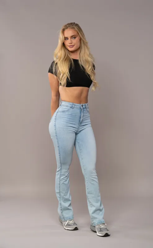 Womens Flared Fitjeans - Vintage Blue sold by Fit Jeans