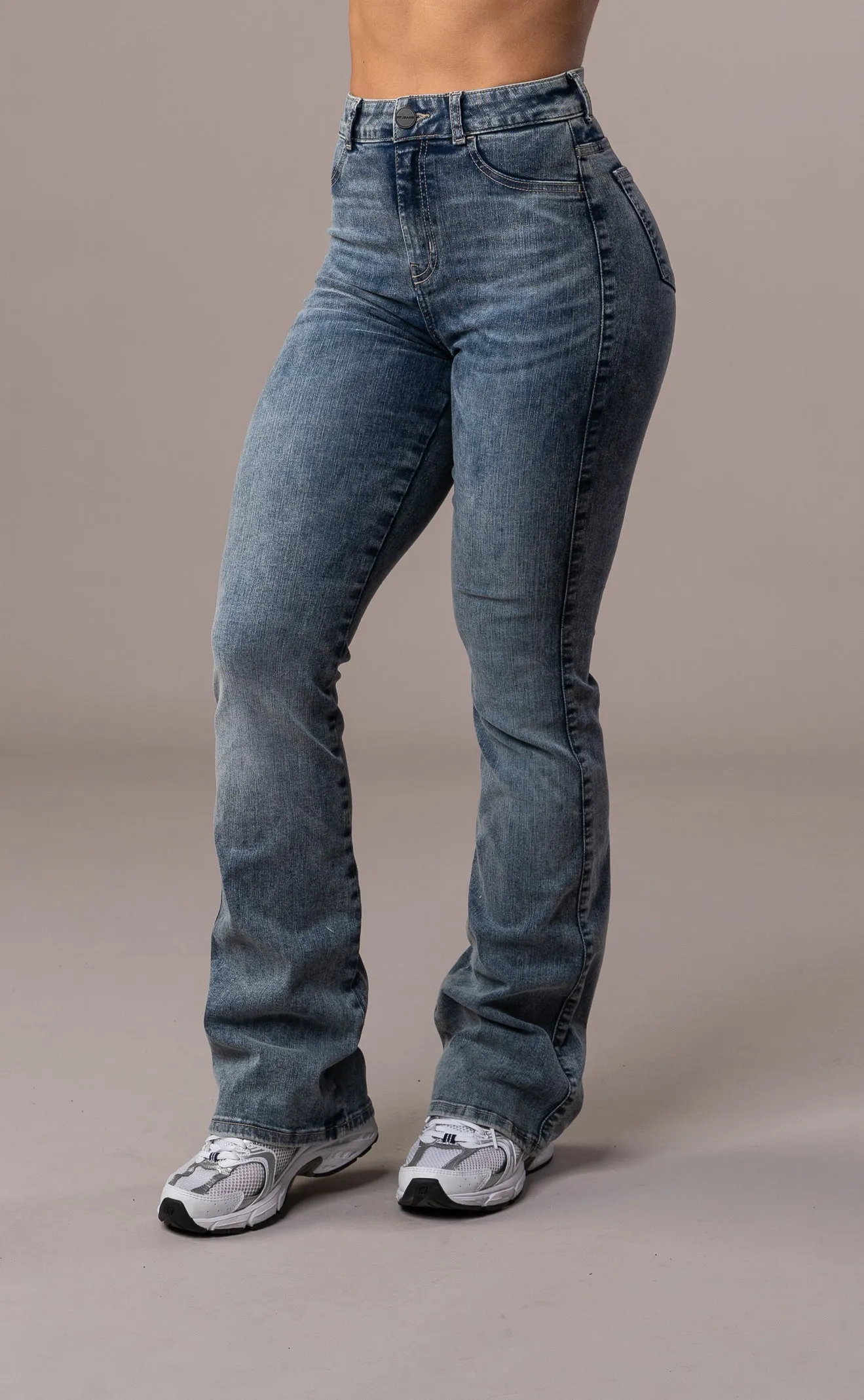 Womens Flared Fitjeans - 80s Blue sold by Fit Jeans product image thumbnail 3