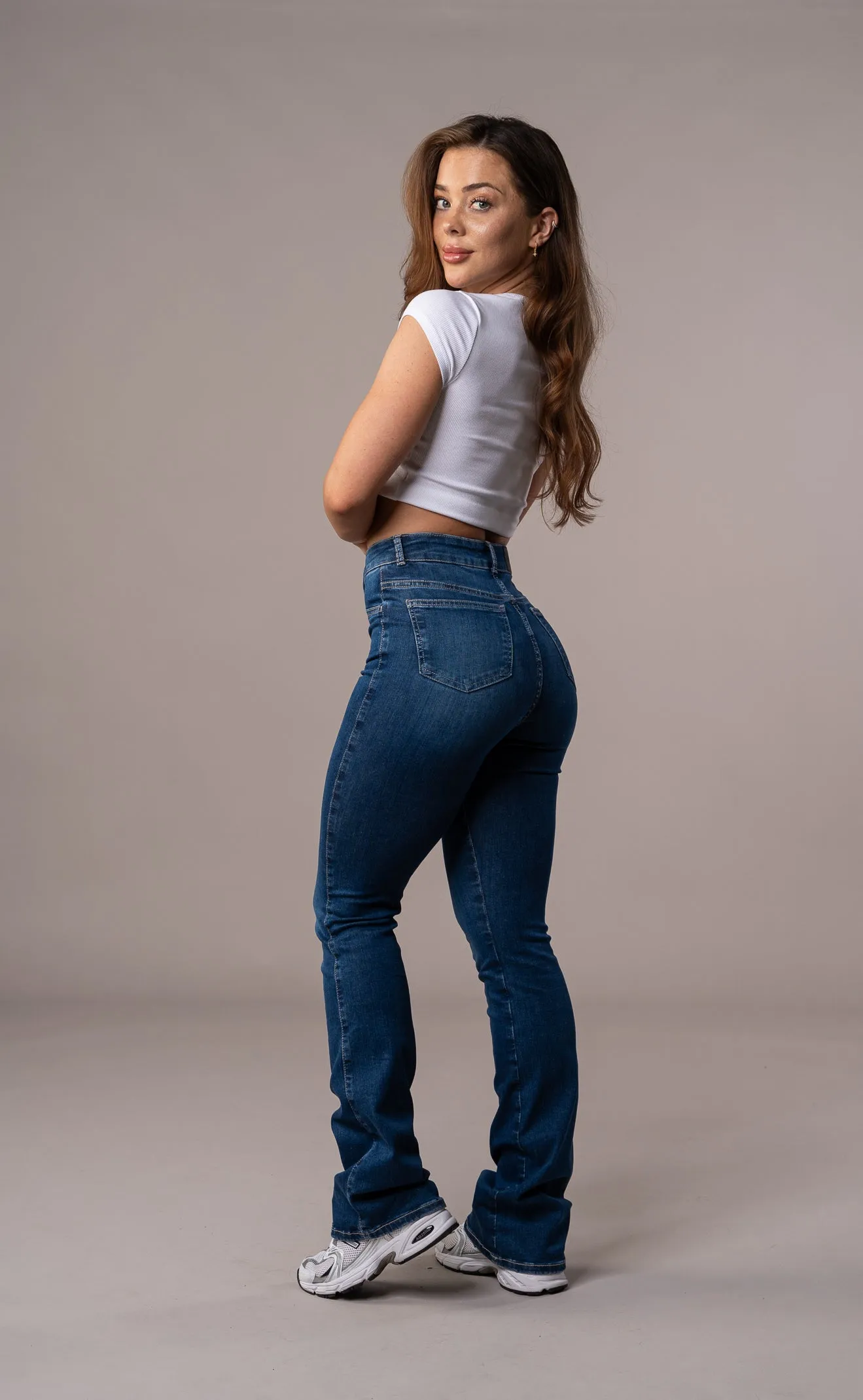 Womens Flared Fitjeans - Sapphire Blue sold by Fit Jeans product image thumbnail 2