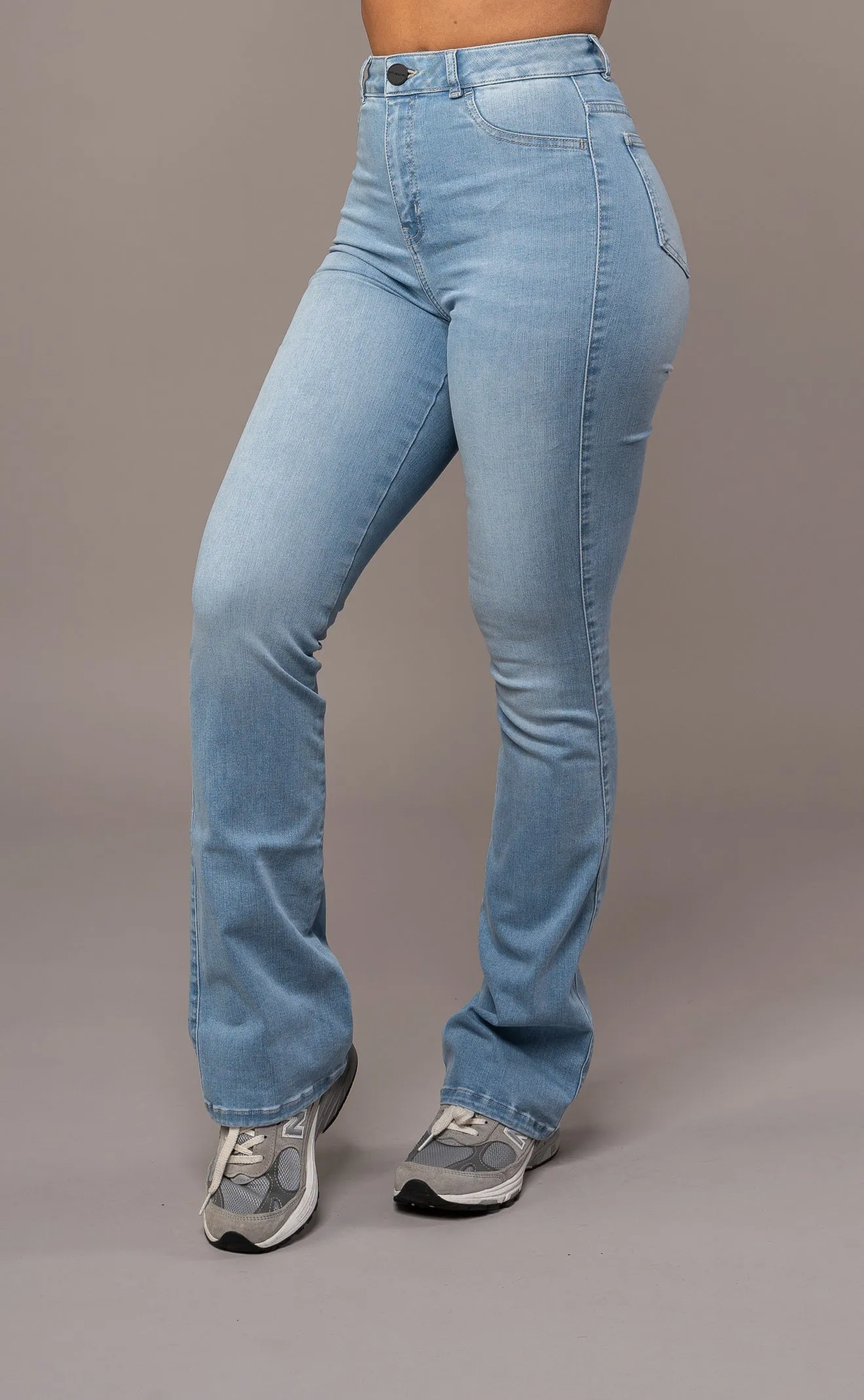 Womens Flared Fitjeans - Arctic Light Blue sold by Fit Jeans product image thumbnail 3