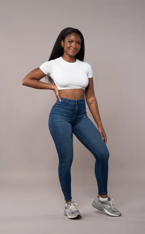 Womens Contour Fitjeans - Space Blue sold by Fit Jeans