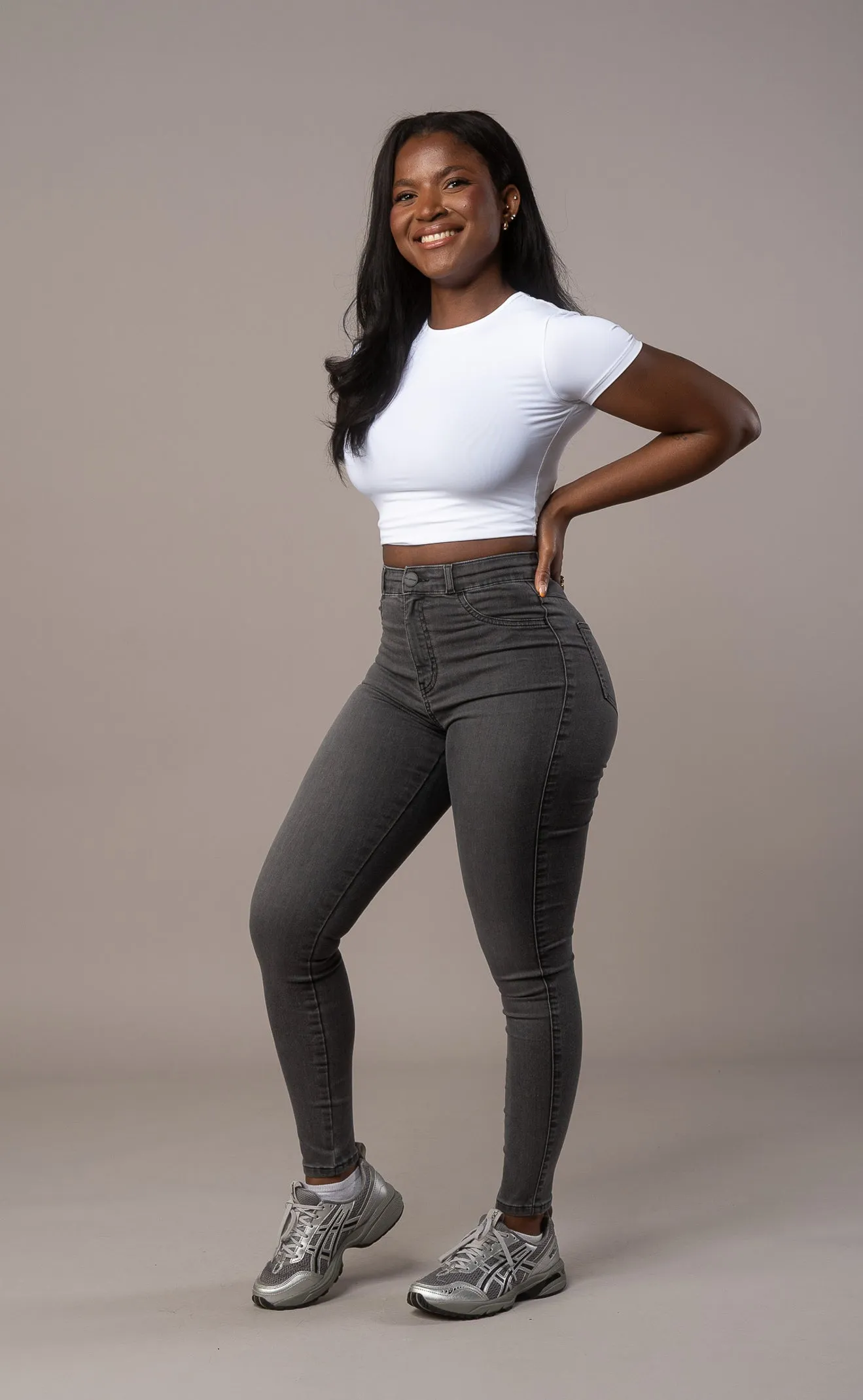 Womens Contour Fitjeans - Grey sold by Fit Jeans