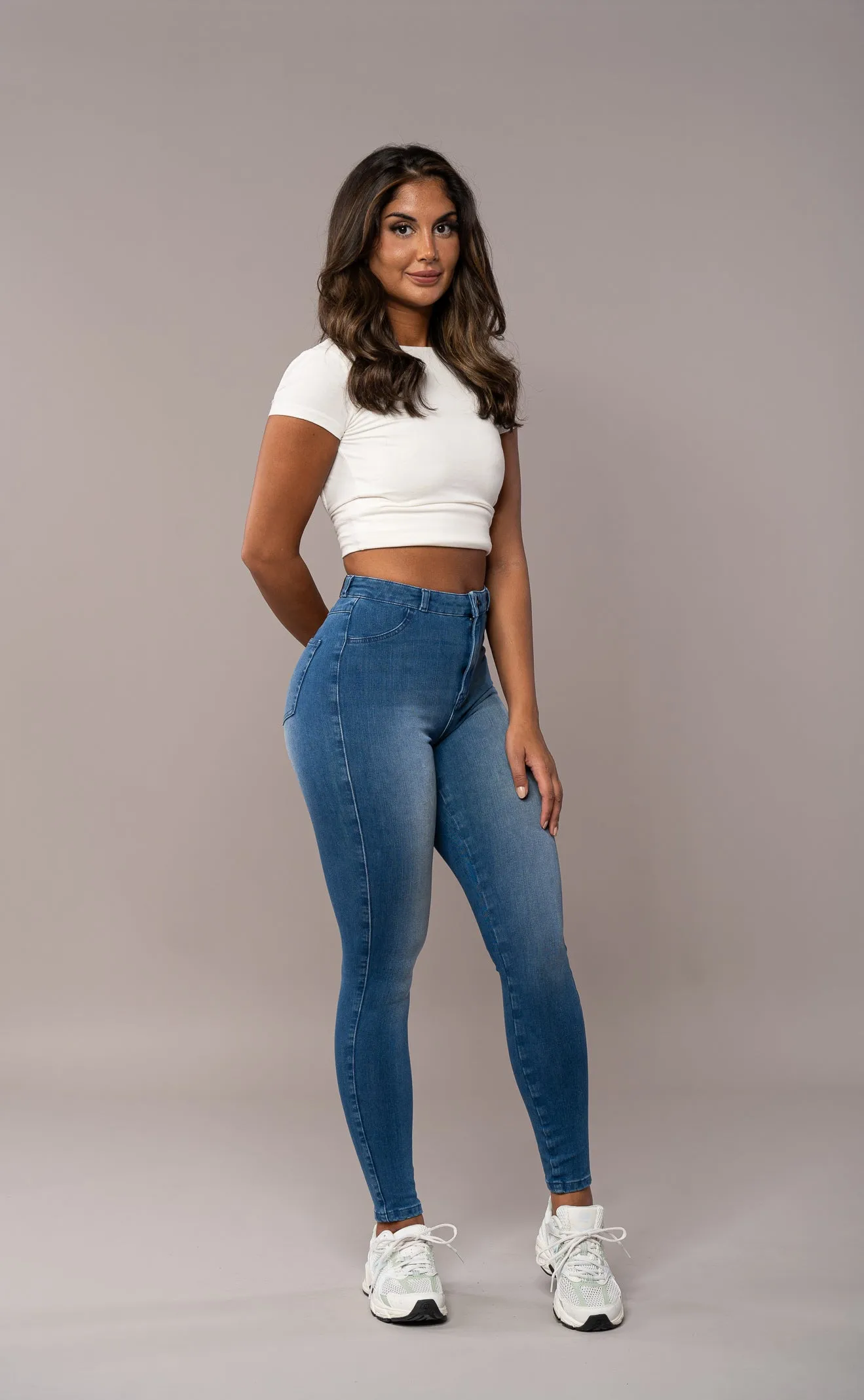 Womens 360 V2 High Waisted Fitjeans - Azure Blue sold by Fit Jeans