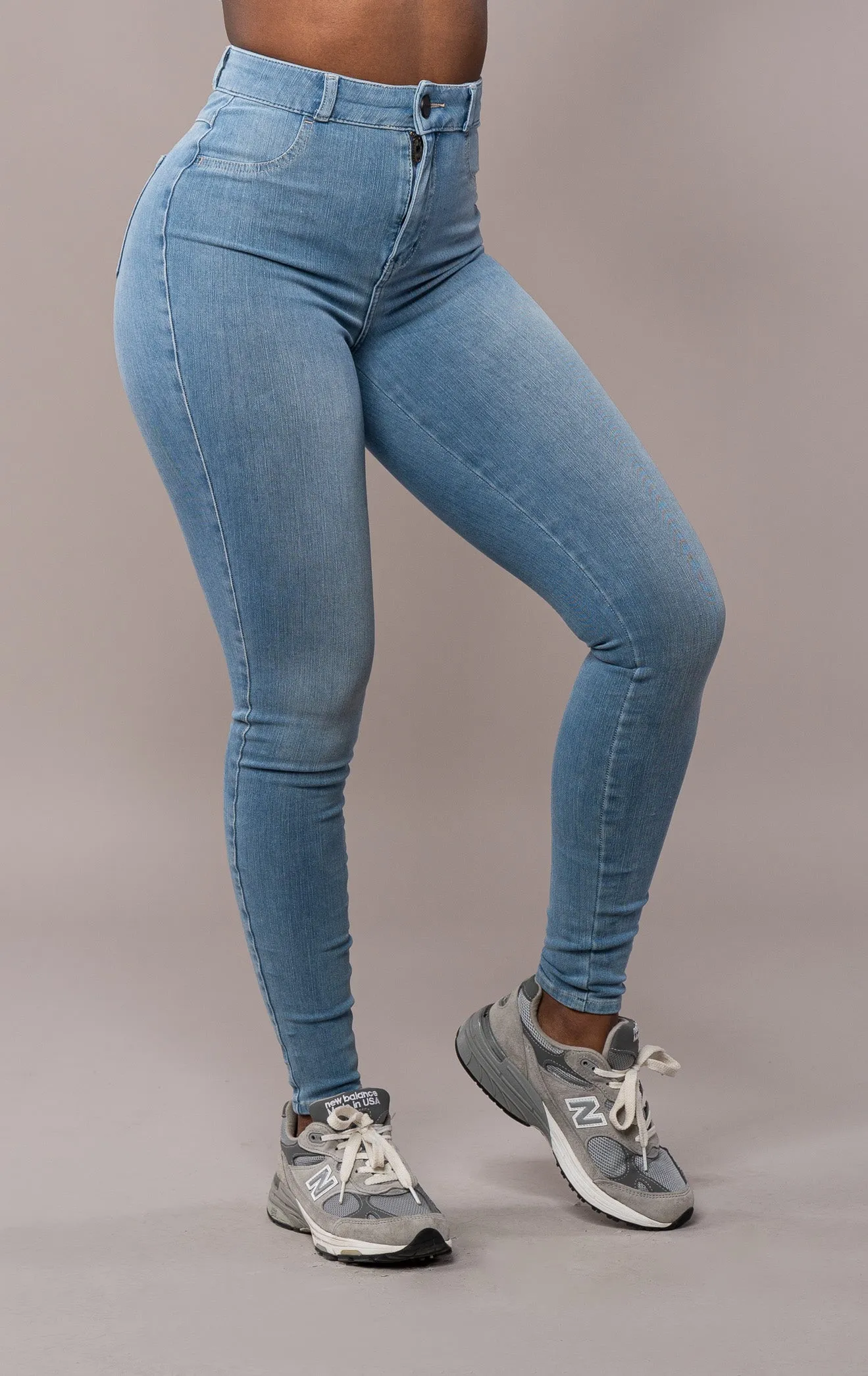 Womens 360 High Waisted Fitjeans - Arctic Light Blue sold by Fit Jeans product image thumbnail 3
