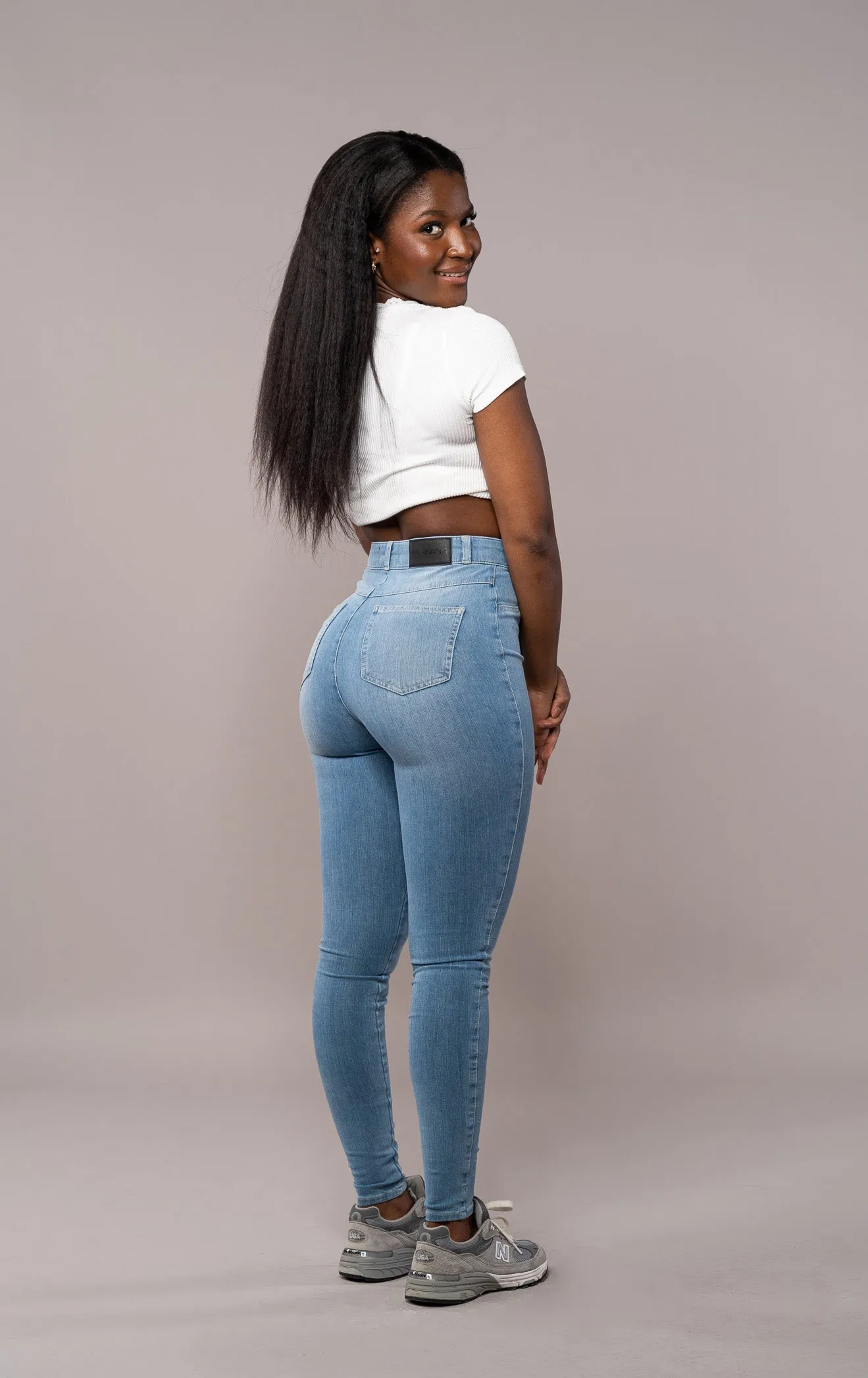 Womens 360 High Waisted Fitjeans - Arctic Light Blue sold by Fit Jeans product image thumbnail 2