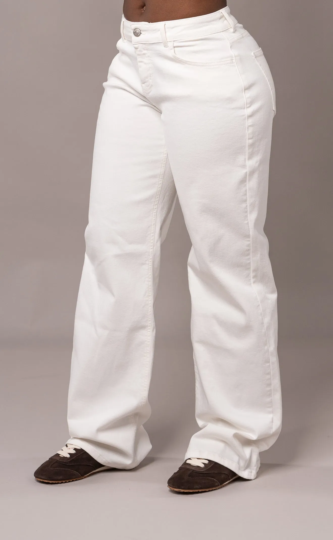 Womens Baggy Low Waisted Fitjeans - White sold by Fit Jeans product image thumbnail 3