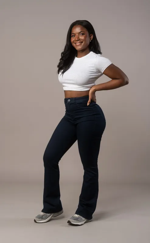 Womens Flared Fitjeans - Midnight Blue sold by Fit Jeans