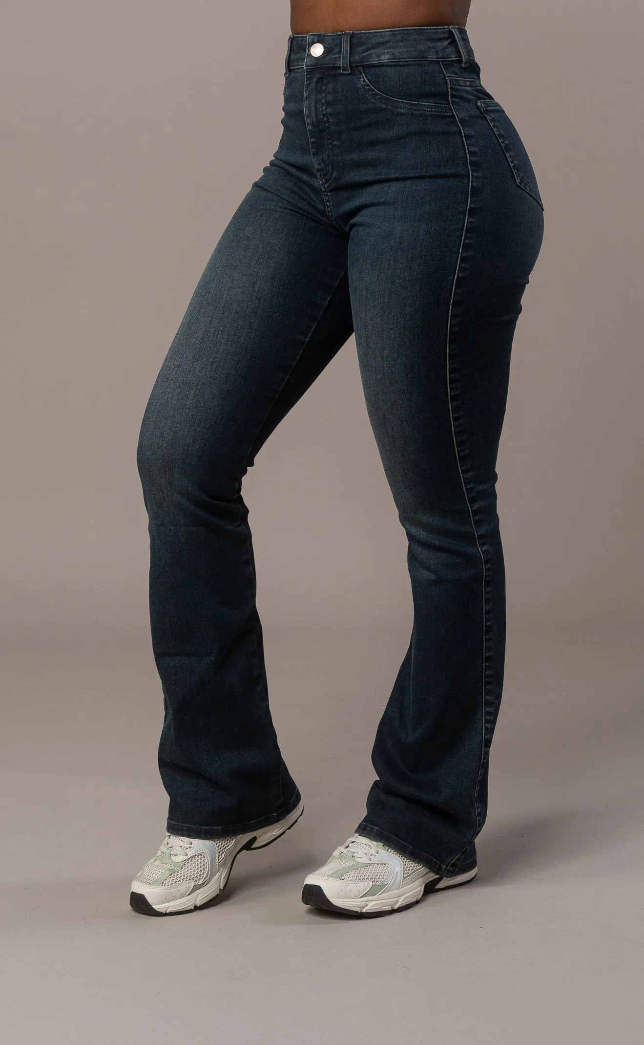 Womens Flared Fitjeans - Emerald Blue sold by Fit Jeans product image thumbnail 3