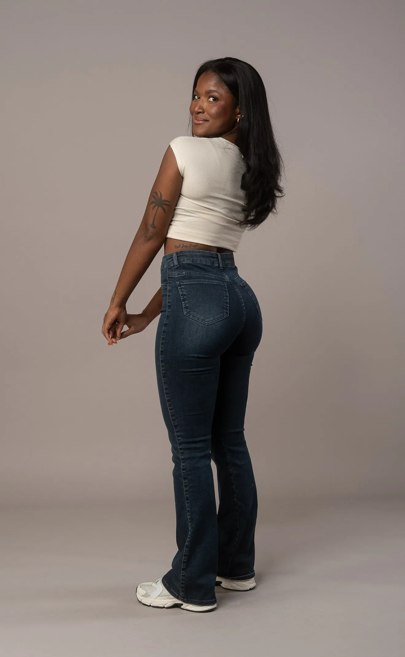 Womens Flared Fitjeans - Emerald Blue sold by Fit Jeans product image thumbnail 2