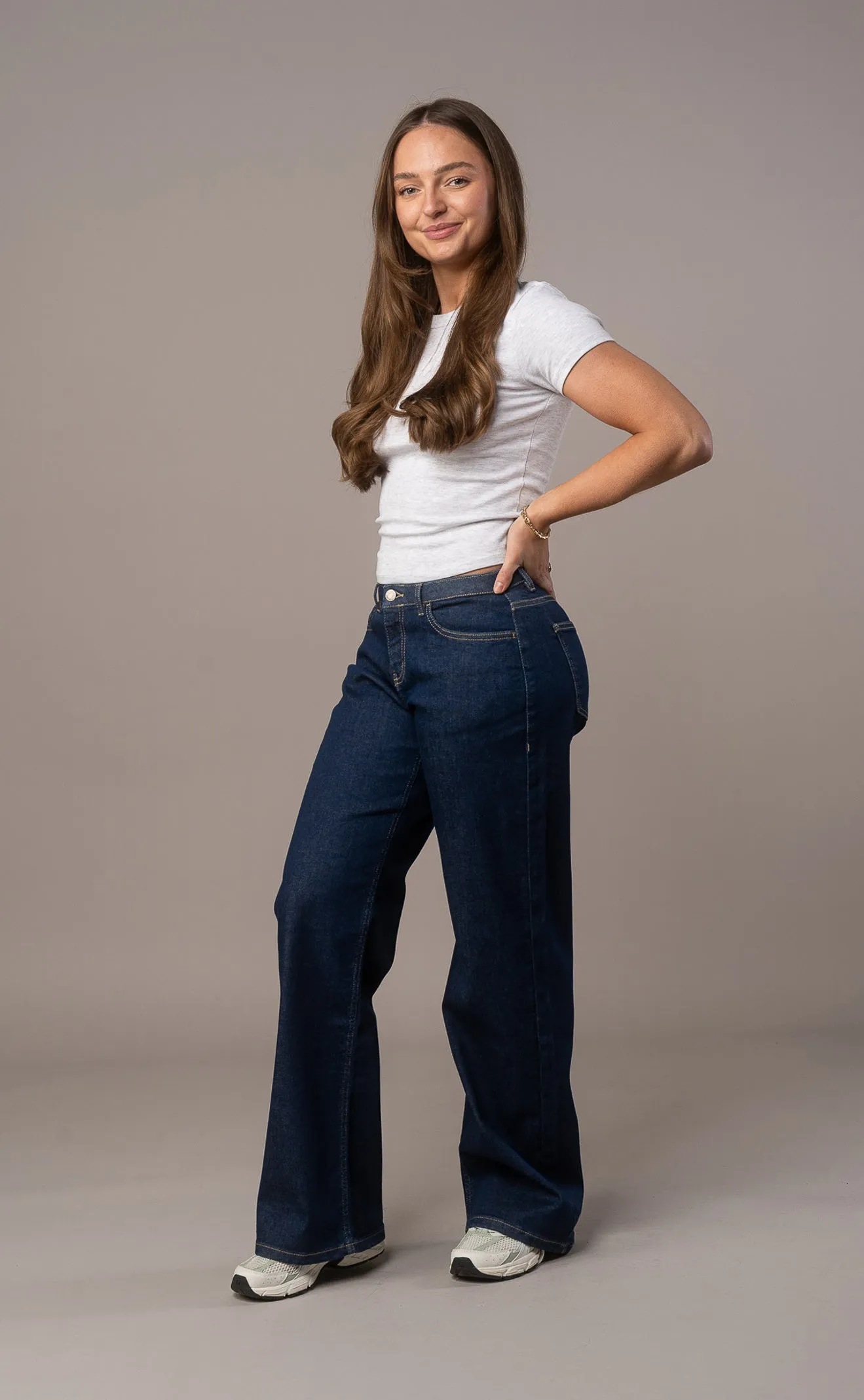 Womens Baggy Low Waisted Fitjeans - Dark Blue sold by Fit Jeans