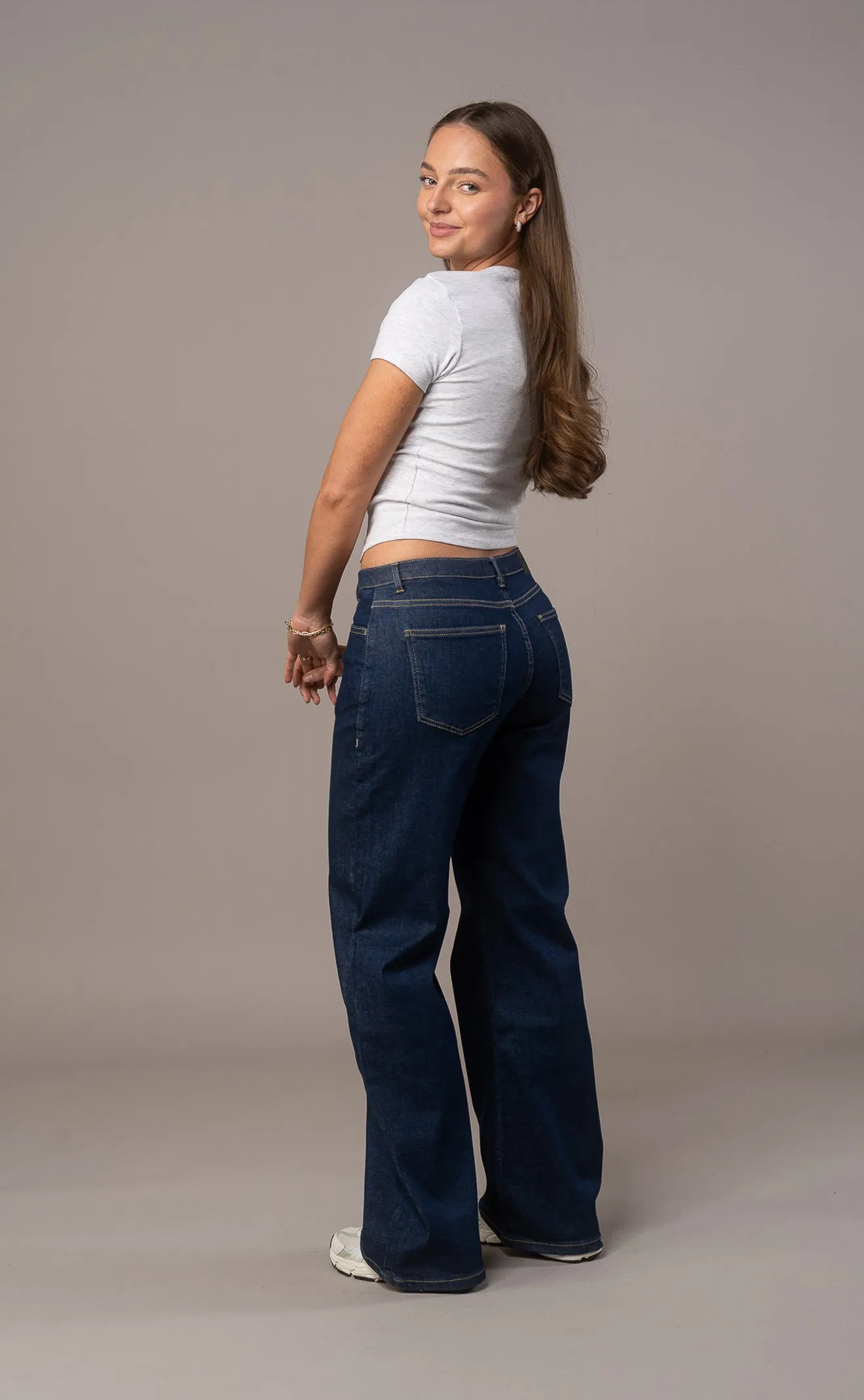 Womens Baggy Low Waisted Fitjeans - Dark Blue sold by Fit Jeans product image thumbnail 3