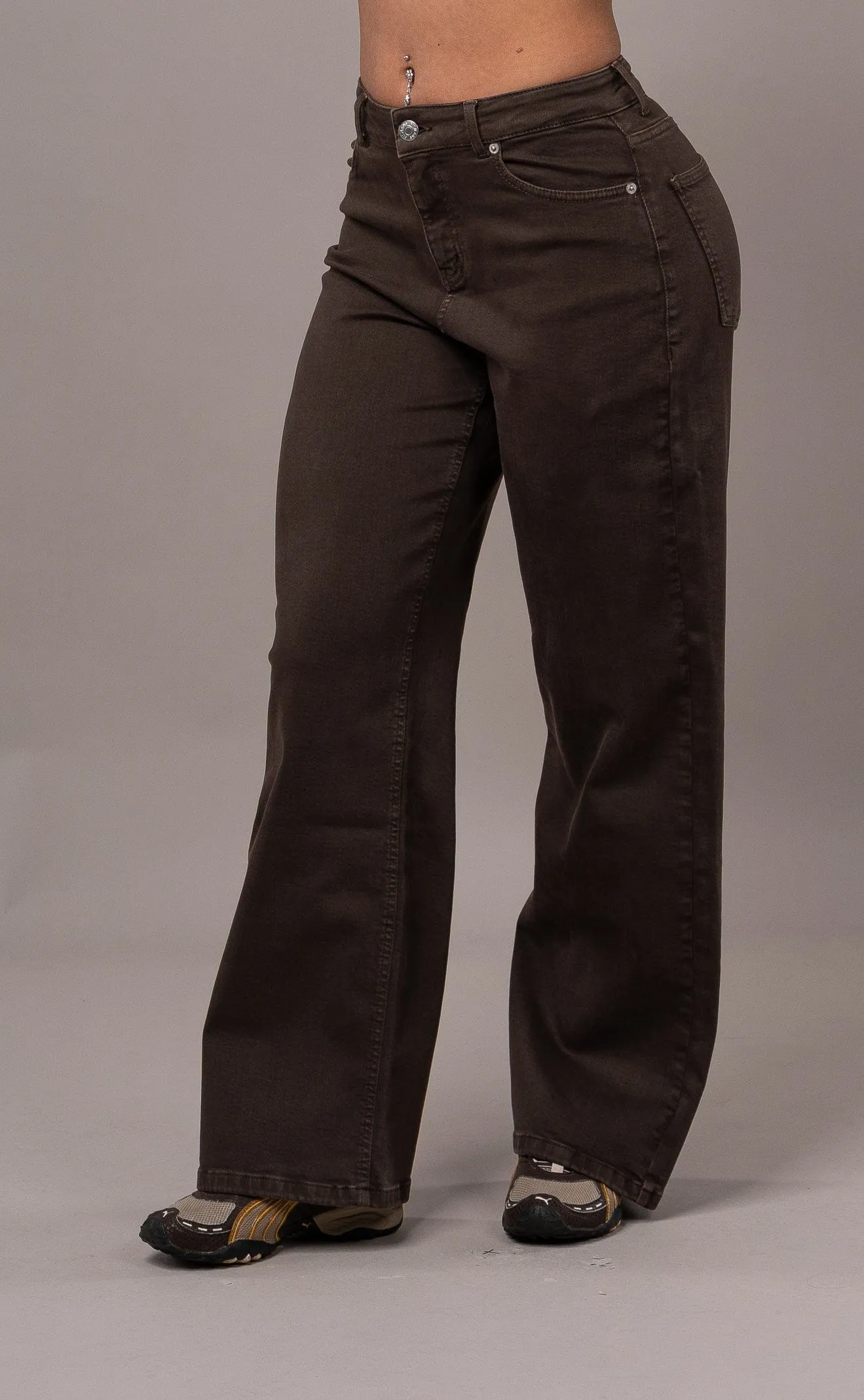 Womens Pastel Baggy Fitjeans - Dark Brown sold by Fit Jeans product image thumbnail 2