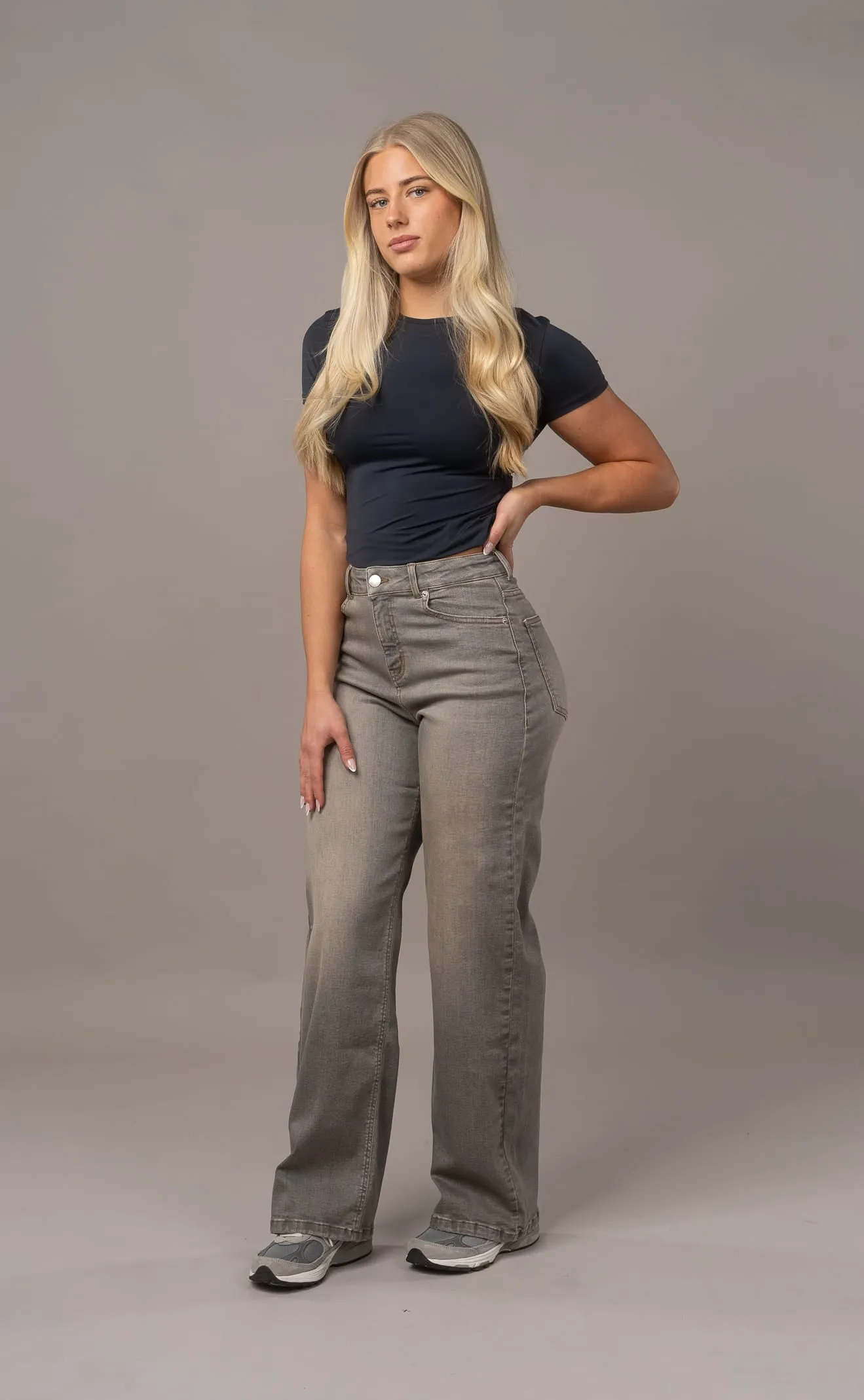 Womens Baggy Fitjeans - Warm Grey sold by Fit Jeans