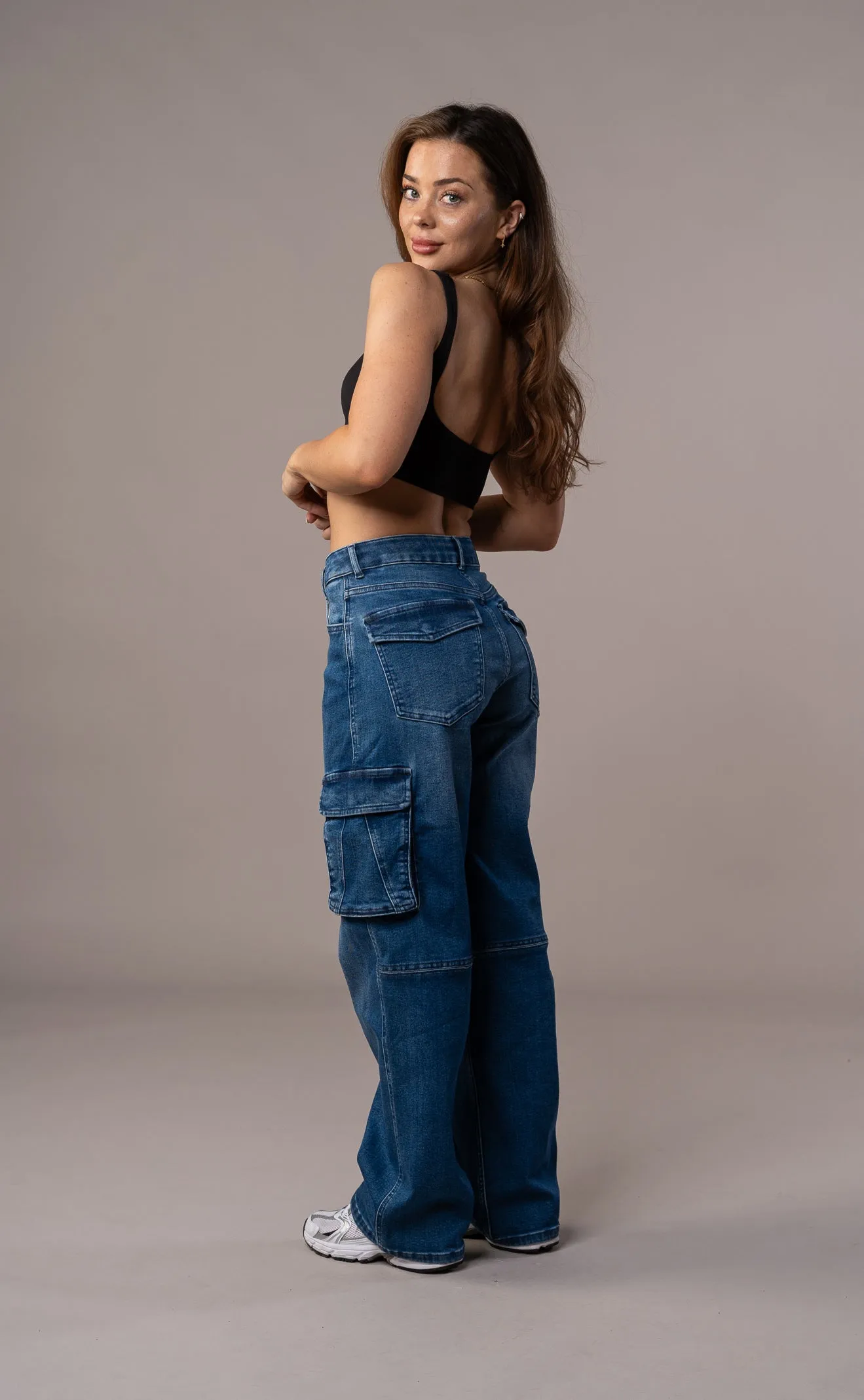 Womens Cargo Fitjeans - Azure Blue sold by Fit Jeans product image thumbnail 2