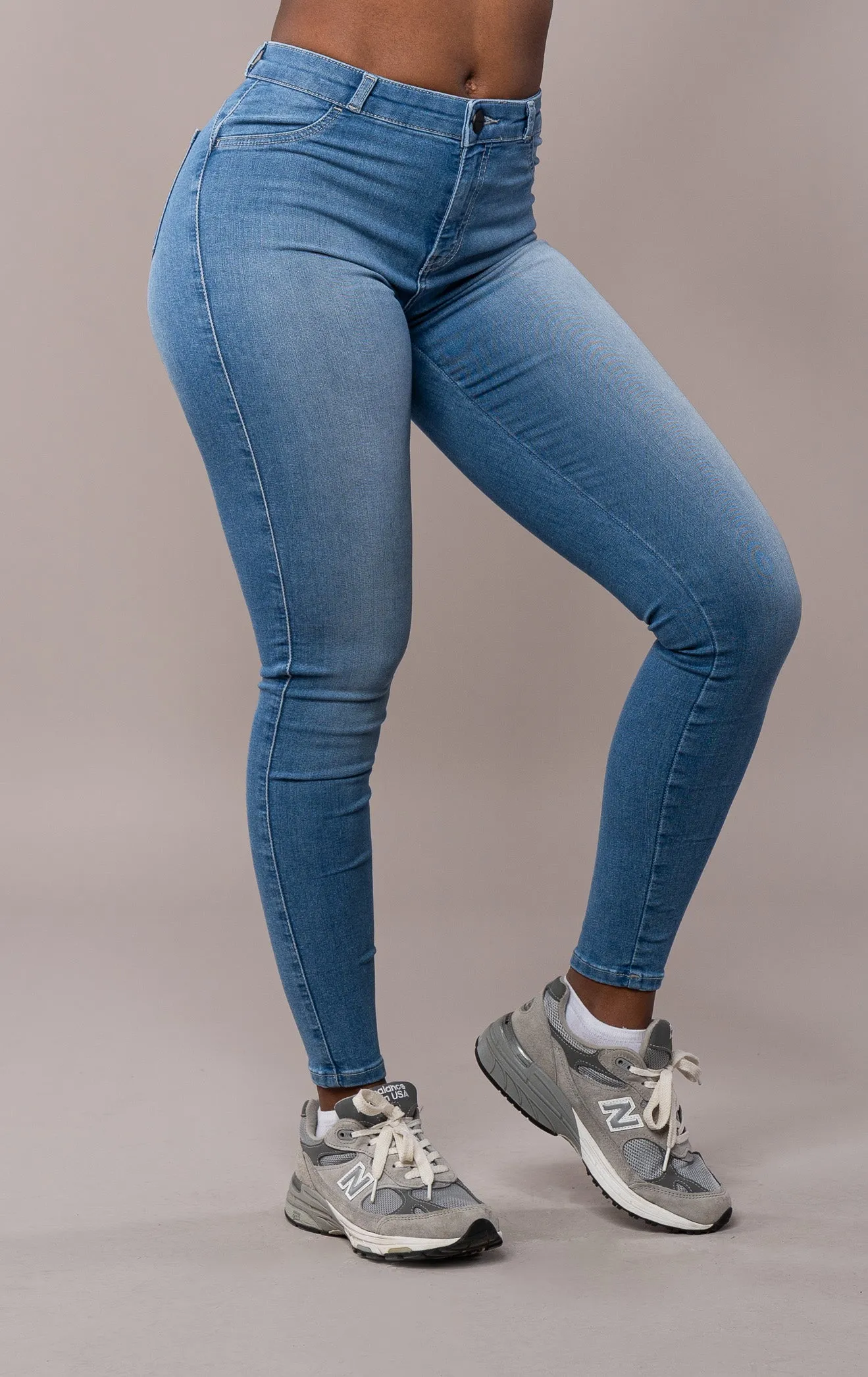 Womens Contour Mid Waisted Fitjeans - Arctic Light Blue sold by Fit Jeans product image thumbnail 3