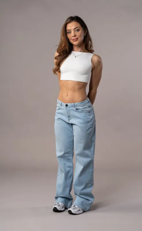 Womens Baggy Low Waisted Fitjeans - Vintage Blue sold by Fit Jeans