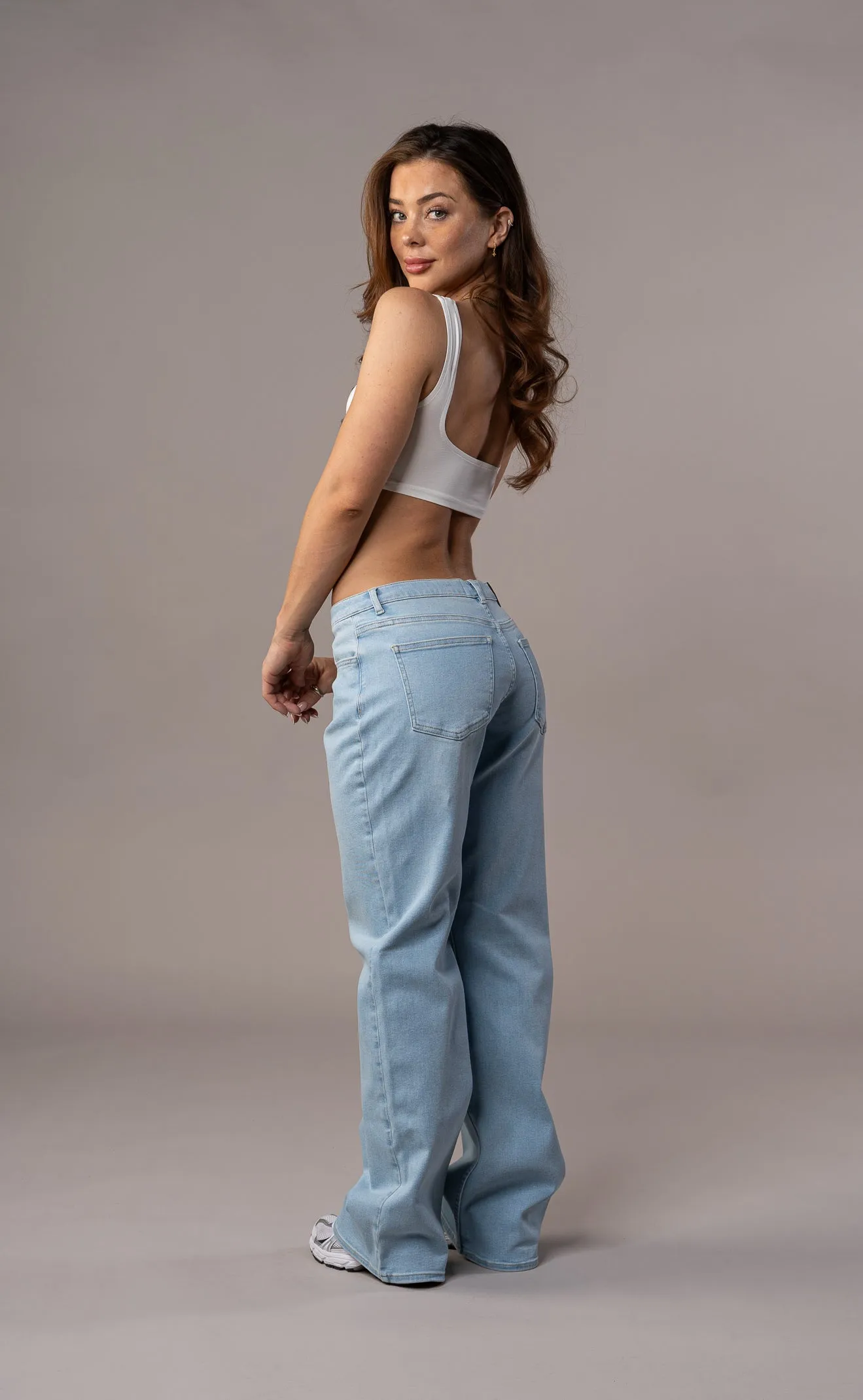 Womens Baggy Low Waisted Fitjeans - Vintage Blue sold by Fit Jeans product image thumbnail 2