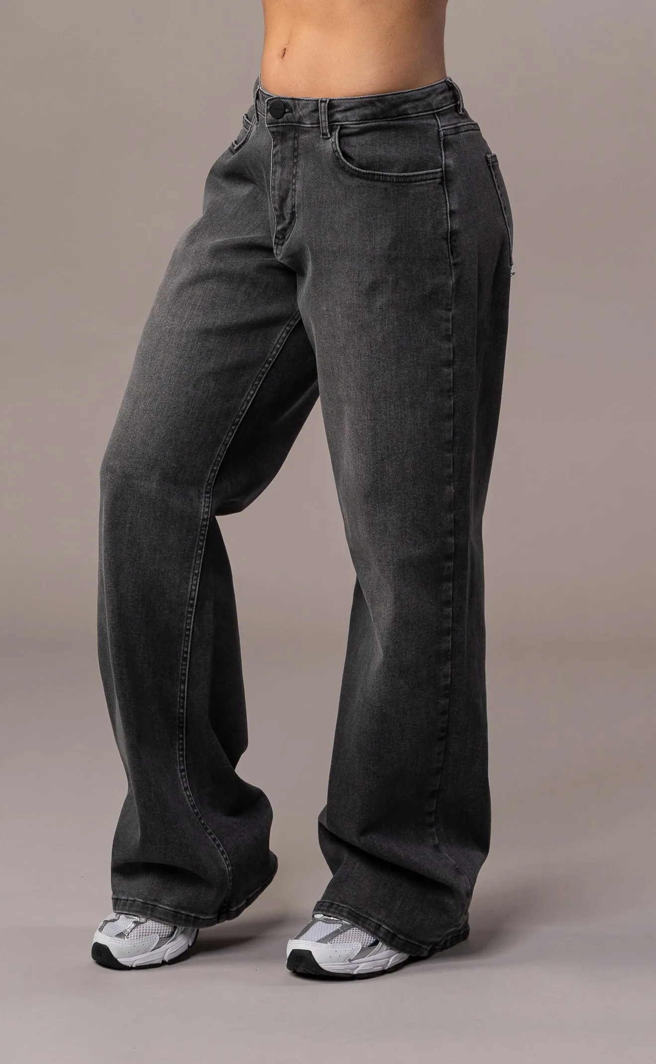 Womens Baggy Low Waisted Fitjeans - Grey sold by Fit Jeans product image thumbnail 3