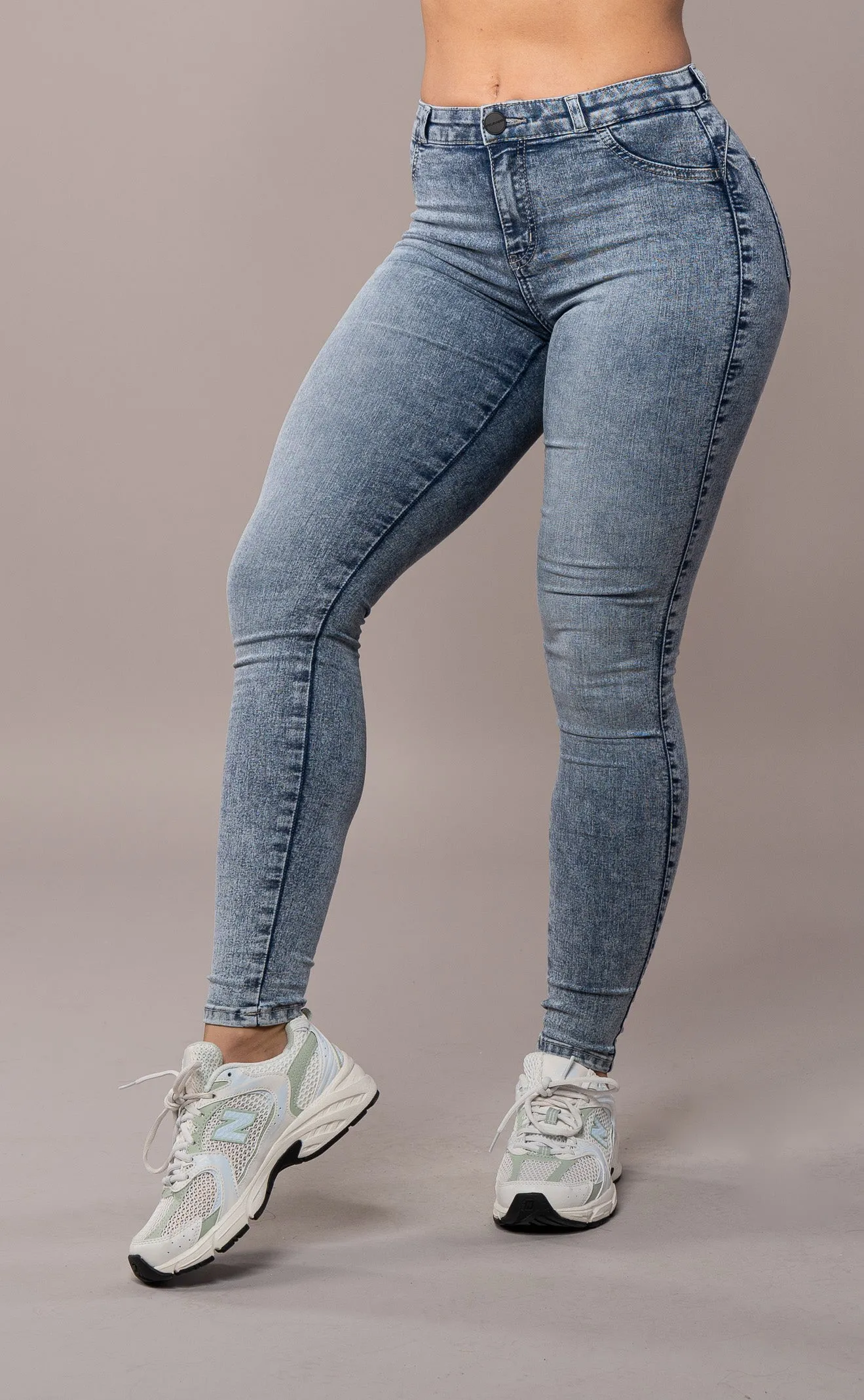Womens Contour Mid Waisted Fitjeans - Acid Wash sold by Fit Jeans product image thumbnail 3