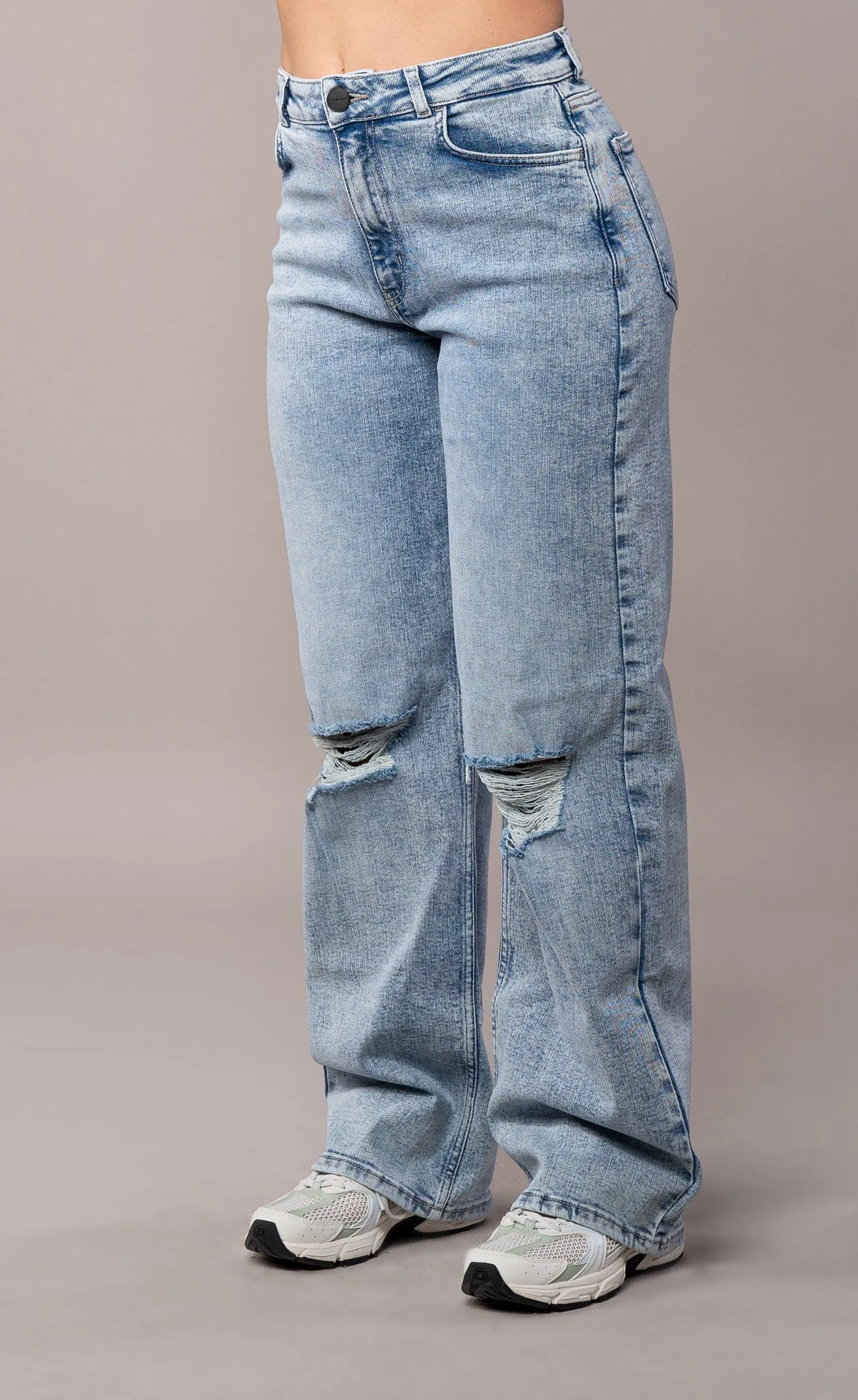 Womens Baggy Ripped Fitjeans - 80s Blue sold by Fit Jeans product image thumbnail 3