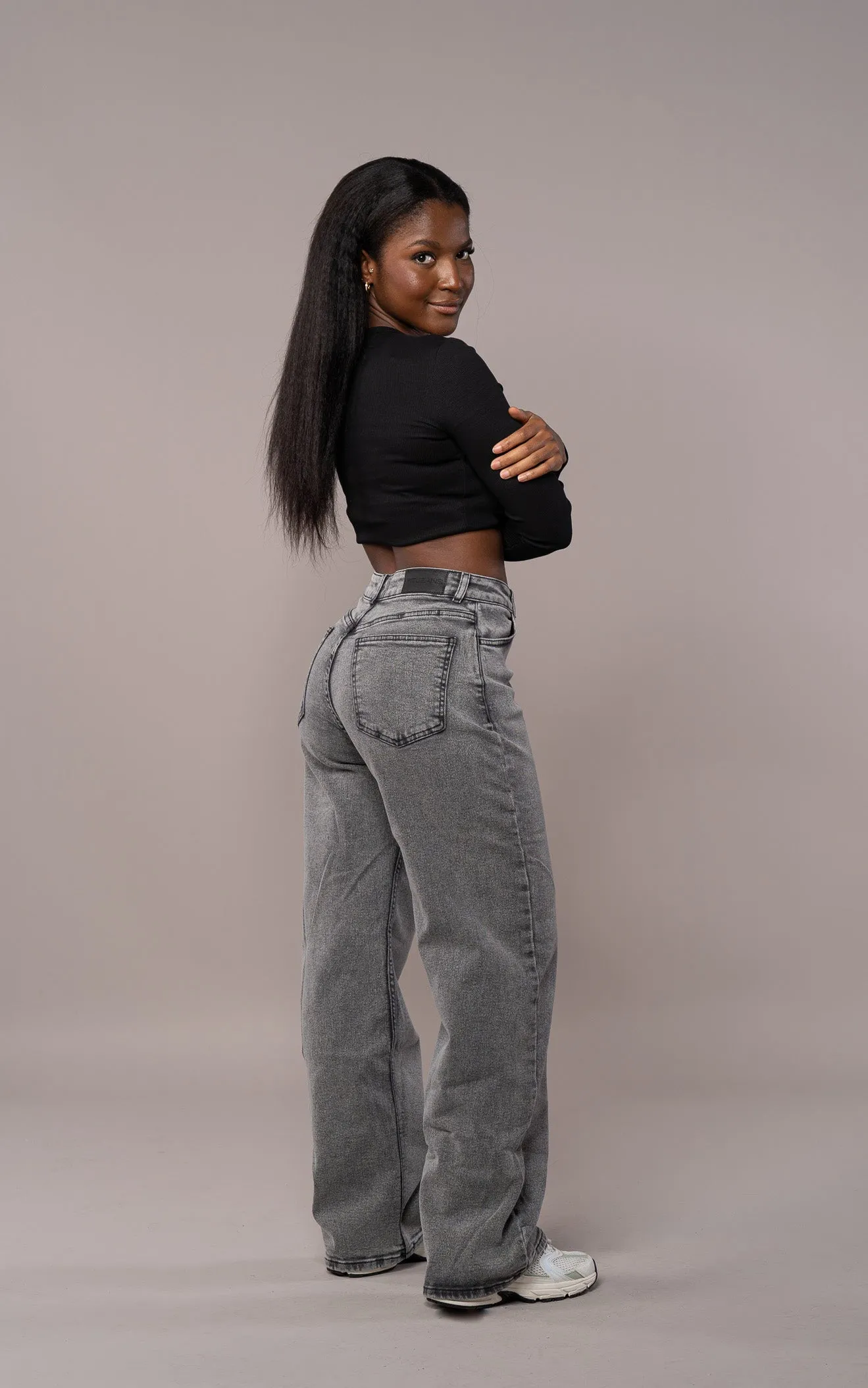 Womens Baggy Fitjeans - Heavy Washed Grey sold by Fit Jeans product image thumbnail 2