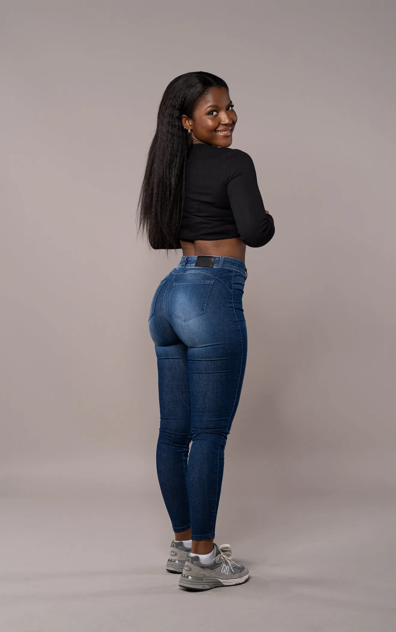 Womens Contour Mid Waisted Fitjeans - Space Blue sold by Fit Jeans product image thumbnail 2