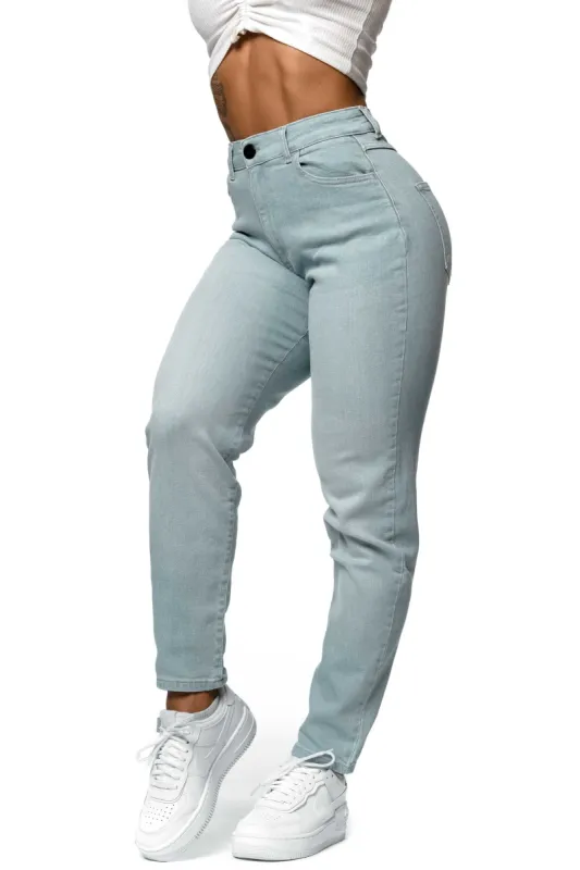 Womens Traditional V2 Mom High Waisted Fitjeans - Vintage Blue sold by Fit Jeans