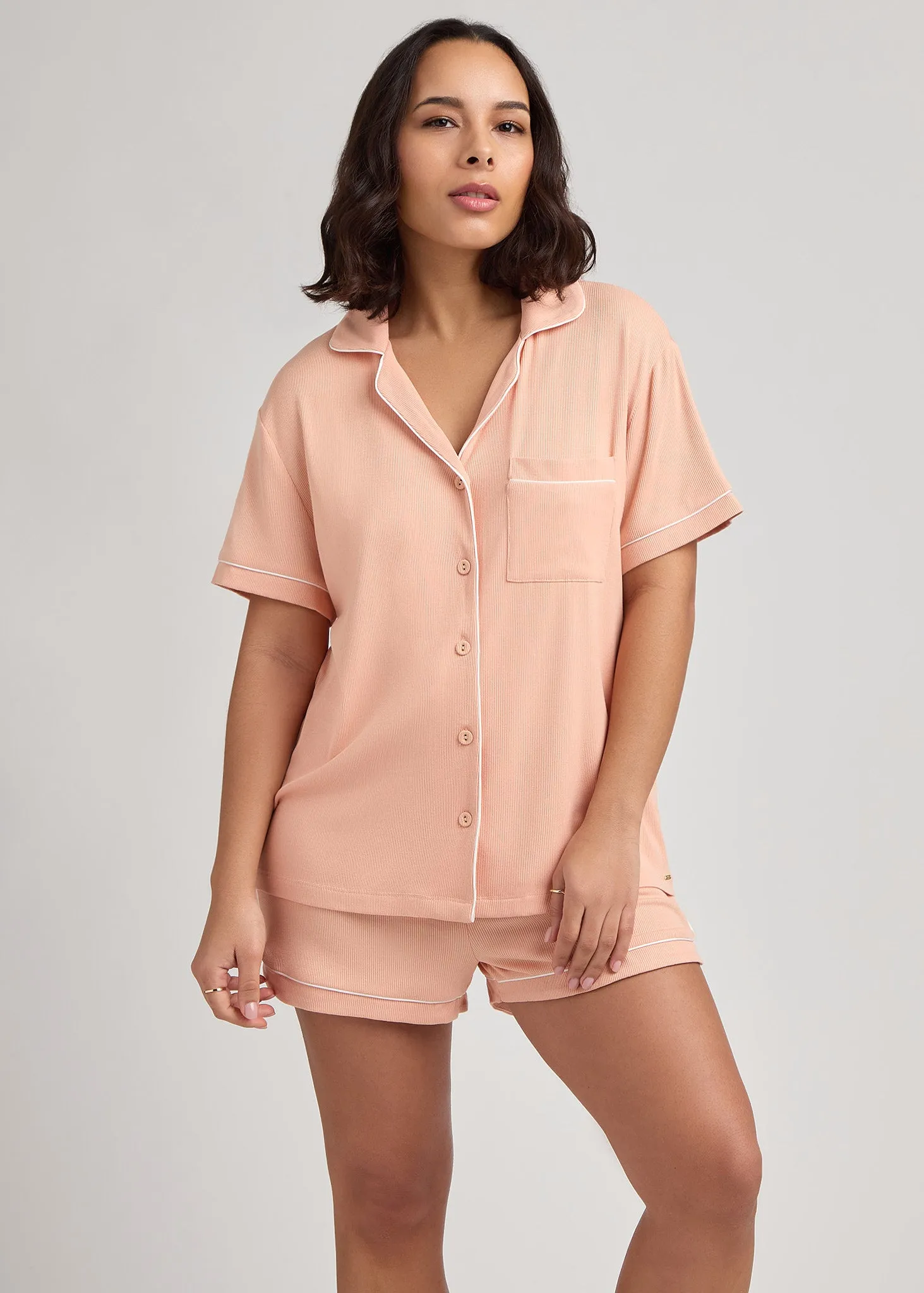 Peach Hue Sunday Morning Shirt sold by Everyday Sunday