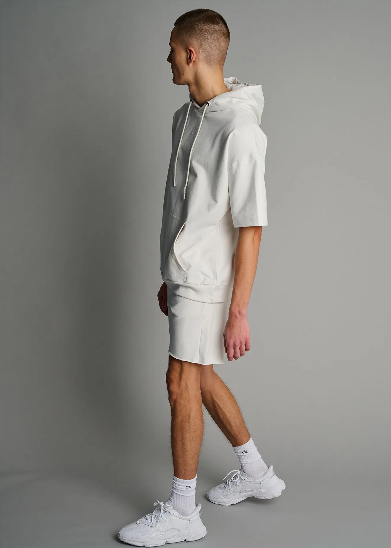 Cream Short Sleeve Comfort Hoodie sold by Everyday Sunday product image thumbnail 4