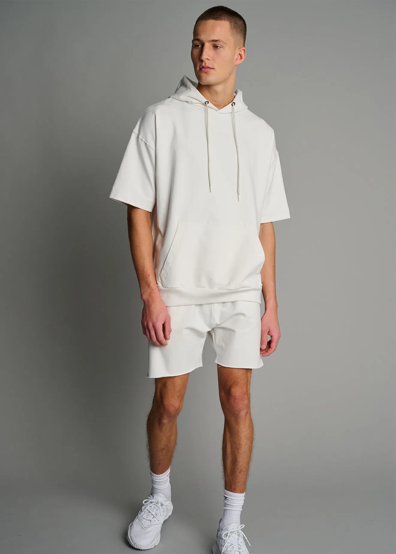 Cream Short Sleeve Comfort Hoodie sold by Everyday Sunday product image thumbnail 3
