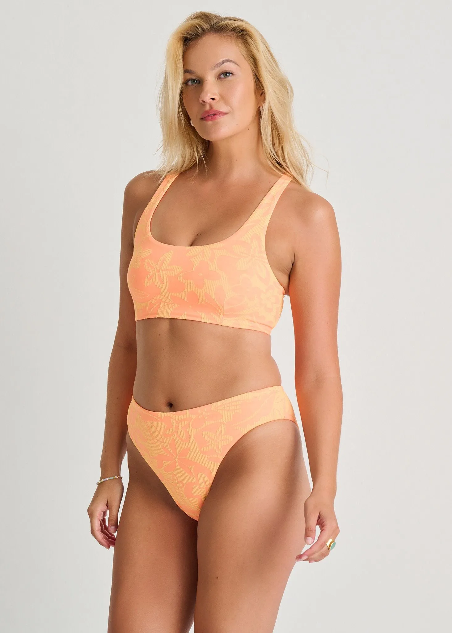 Neon Floral Retro High Waist Jacquard Bottom - FINAL SALE sold by Everyday Sunday product image thumbnail 3