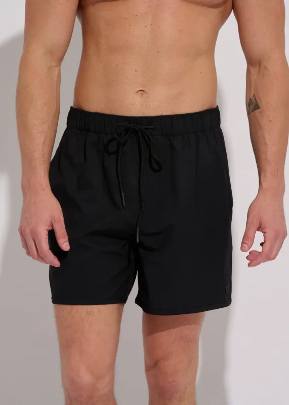 Jet black New Chino Boardshort sold by Everyday Sunday
