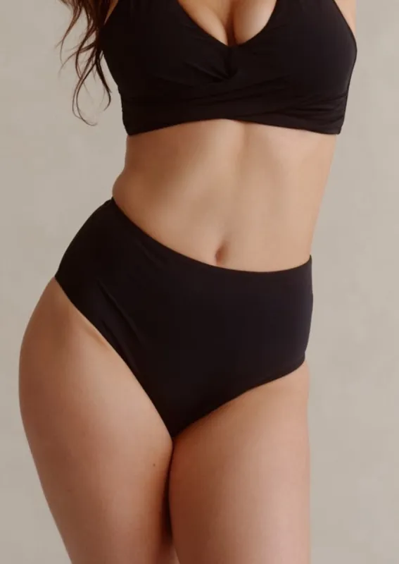 Black Retro High Waist Bottom sold by Everyday Sunday