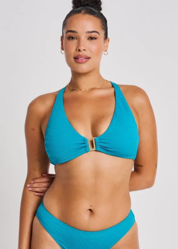 Tidal Teal Textured Bikini Top - FINAL SALE sold by Everyday Sunday