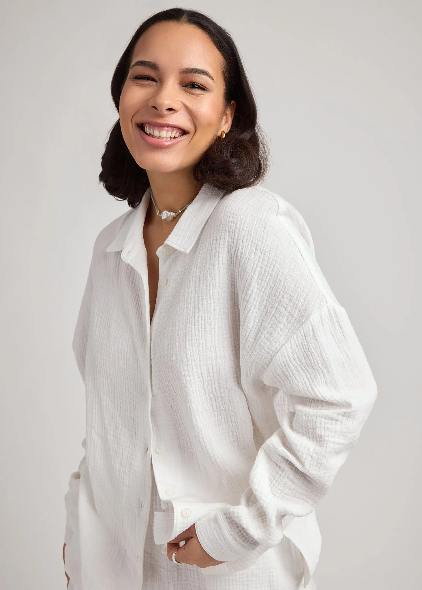 Off-White Cover-Up Shirt sold by Everyday Sunday product image thumbnail 5