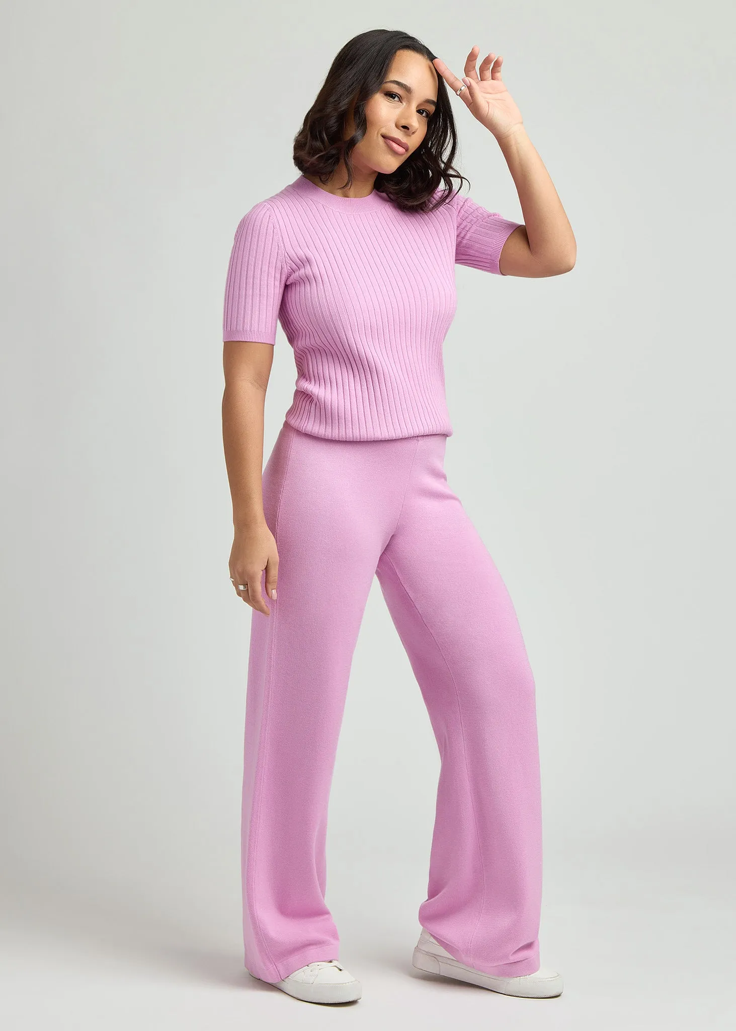 Pastel Lavender Knitted Day T-Shirt sold by Everyday Sunday product image thumbnail 2