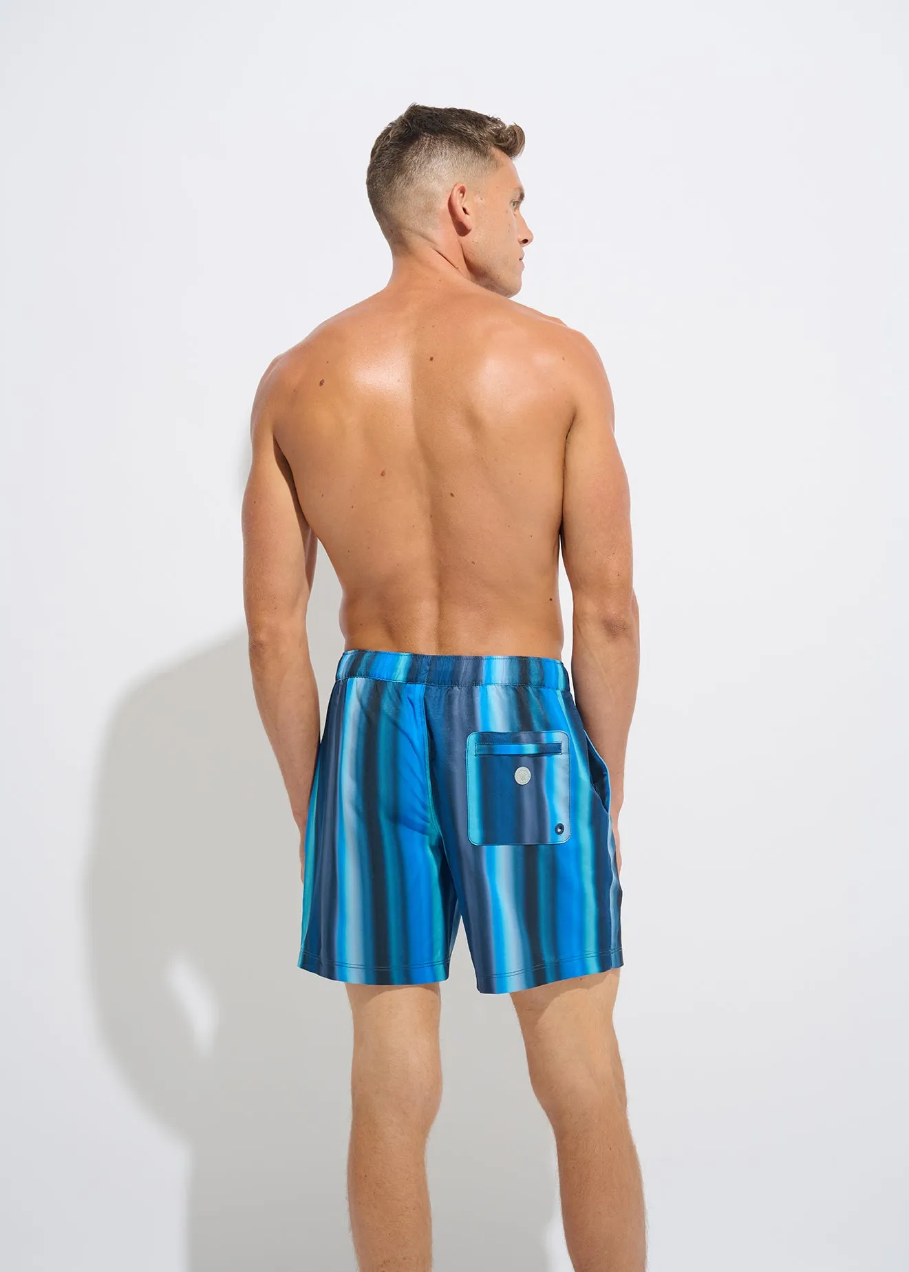 Blue Stripe Casual Swim Short sold by Everyday Sunday product image thumbnail 4